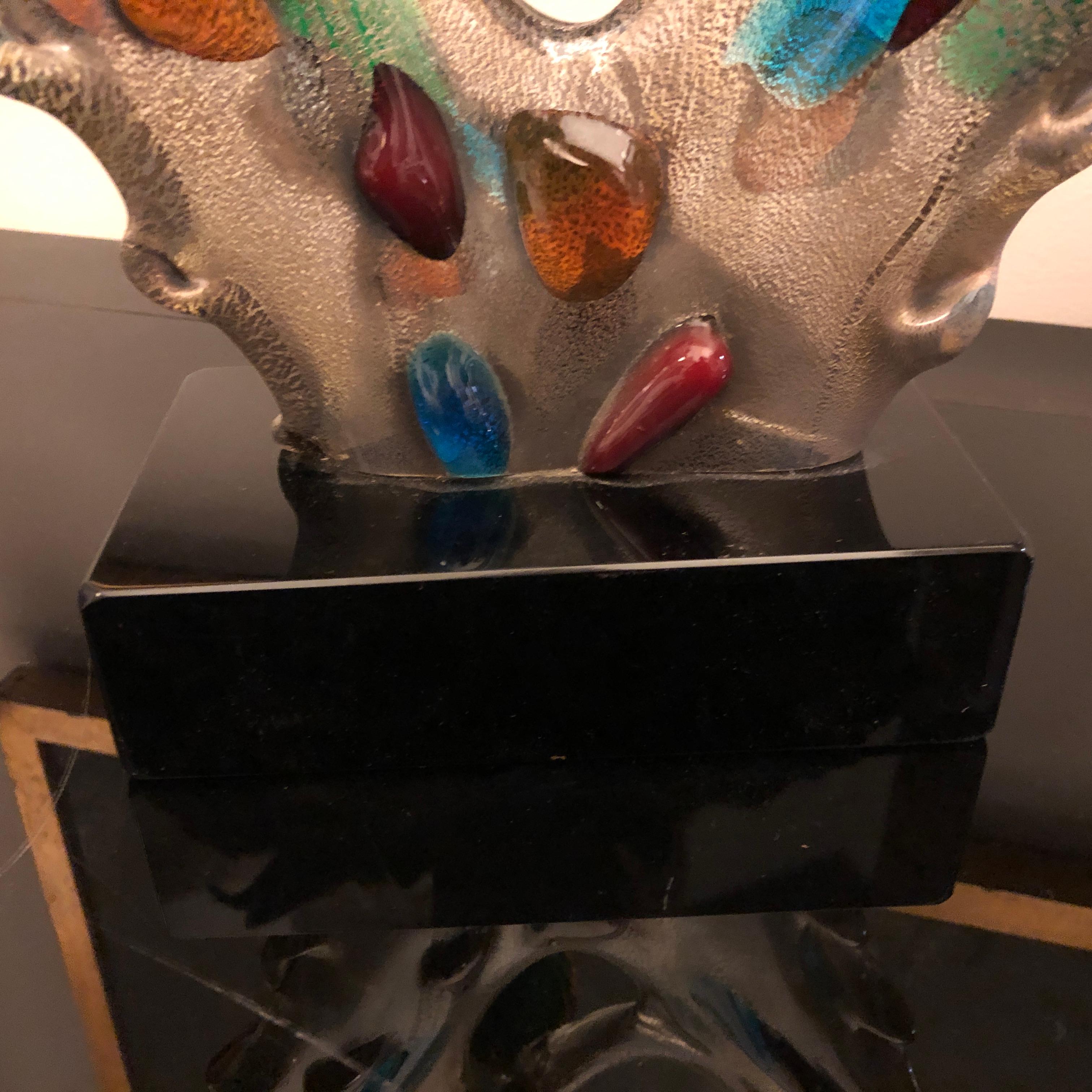 Mid-Century Modern Murano Glass Abstract Sculpture by Cadoni, circa 1970 6