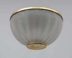 Moderne Deckenleuchte aus Murano-Glas und Messing aus der Mitte des Jahrhunderts, 1970er Jahre