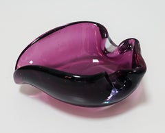 Mid Century Modern Murano Glass Ashtray in Purple Glass, Italy 1960s