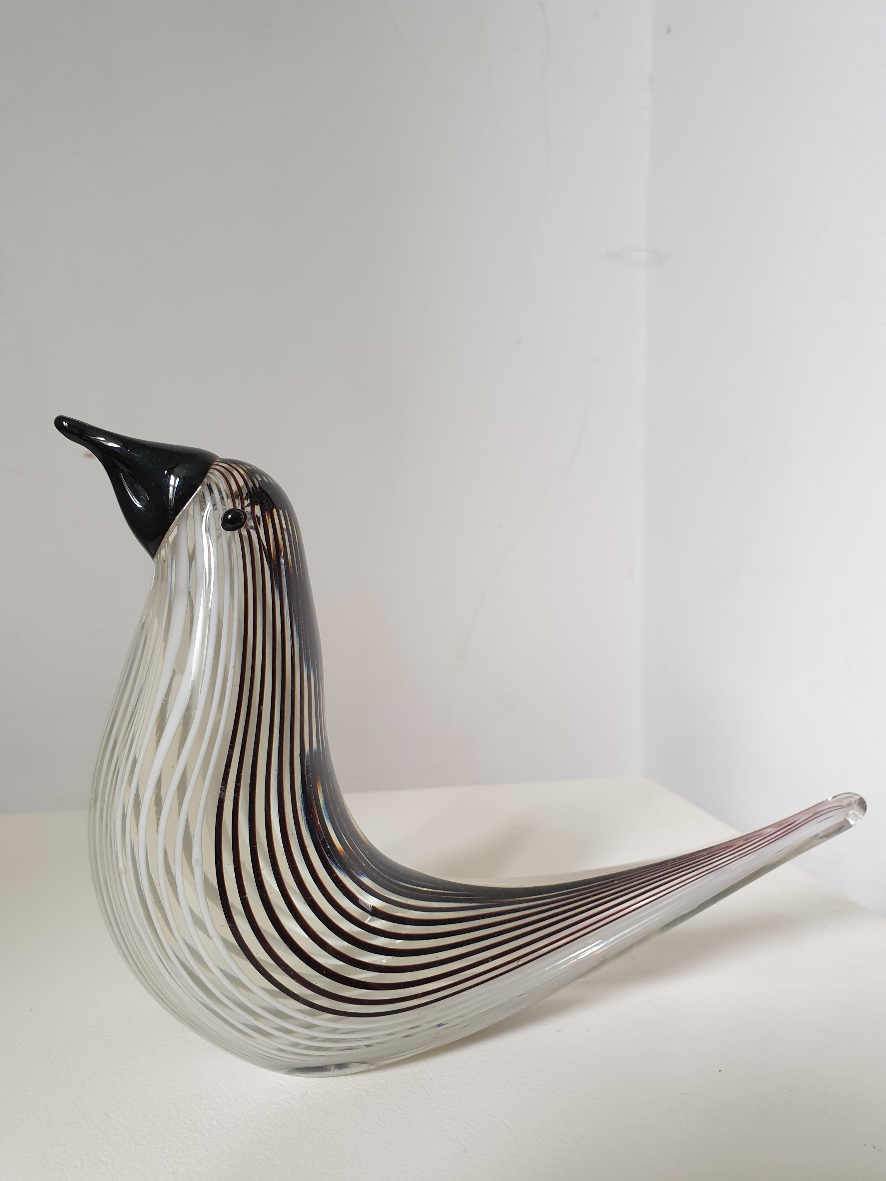 Mid-Century Modern Murano Glass Bird in the Manner of Licio Zanetti In Good Condition In London, GB