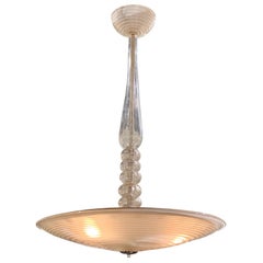 Mid-Century Modern Murano Glass Bowl Chandelier