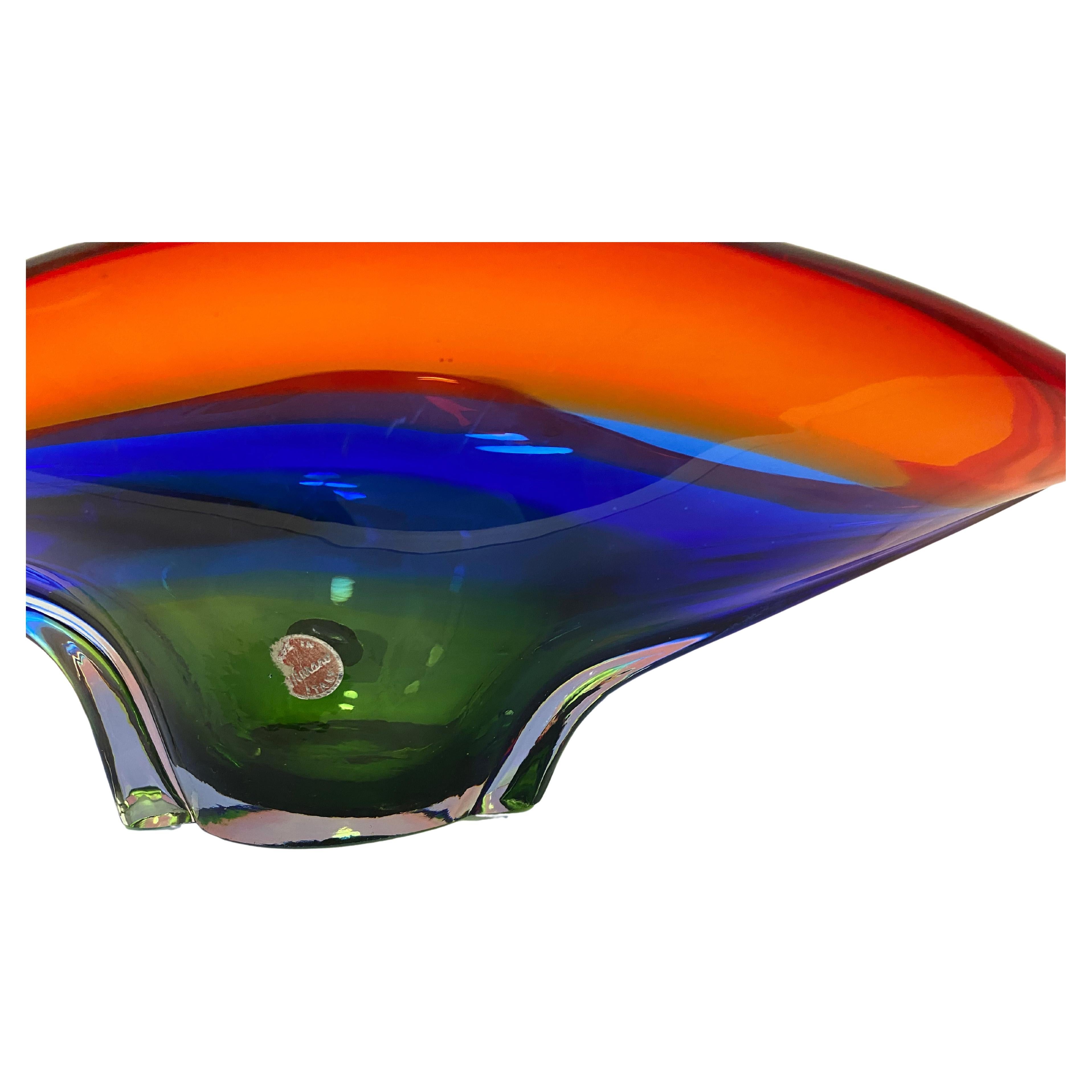 Moderne Murano-Glasschale aus der Mitte des Jahrhunderts im Zustand „Gut“ im Angebot in Waddinxveen, ZH