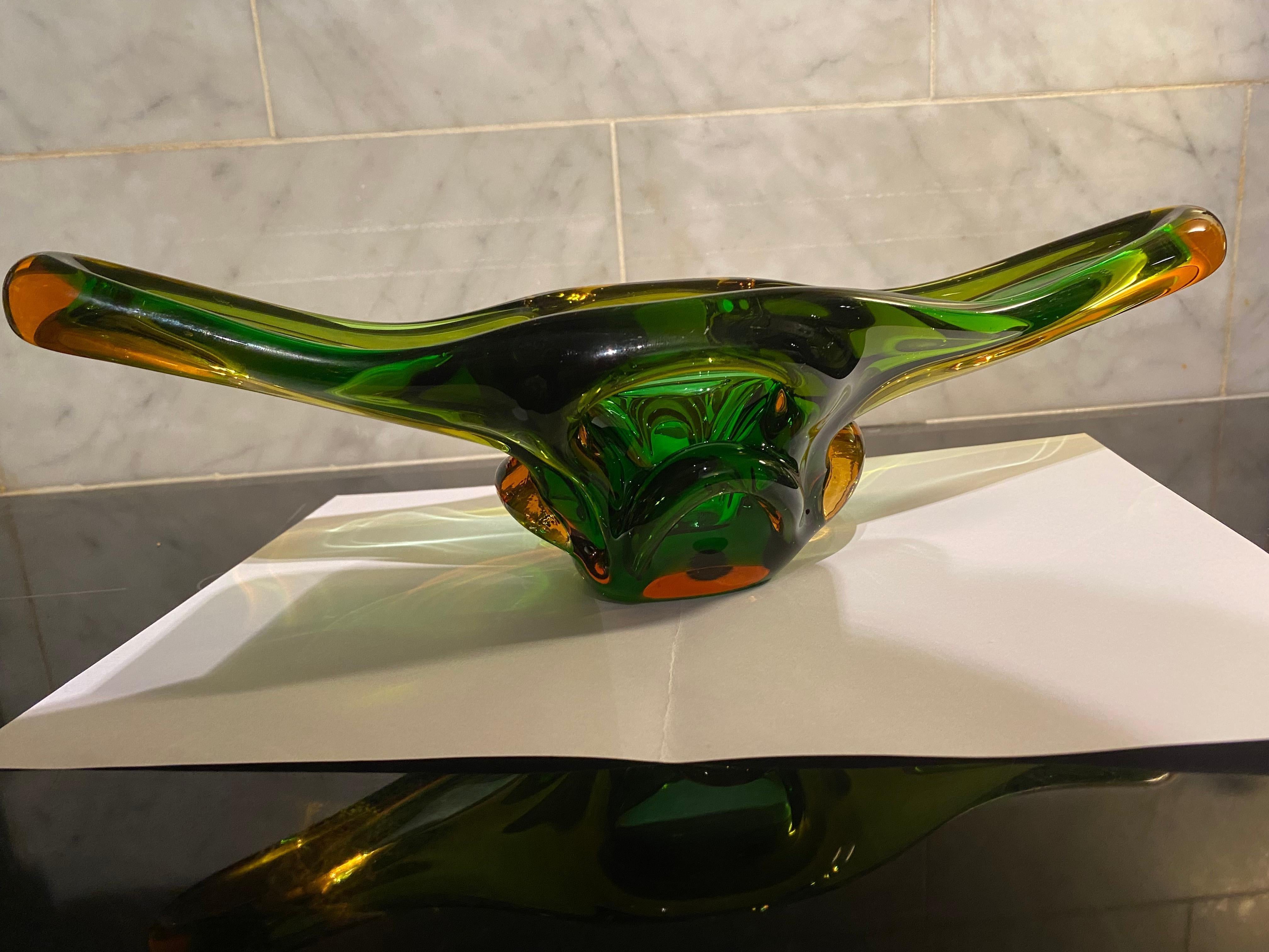 Italian Mid-century Modern Murano Glass Bowl For Sale