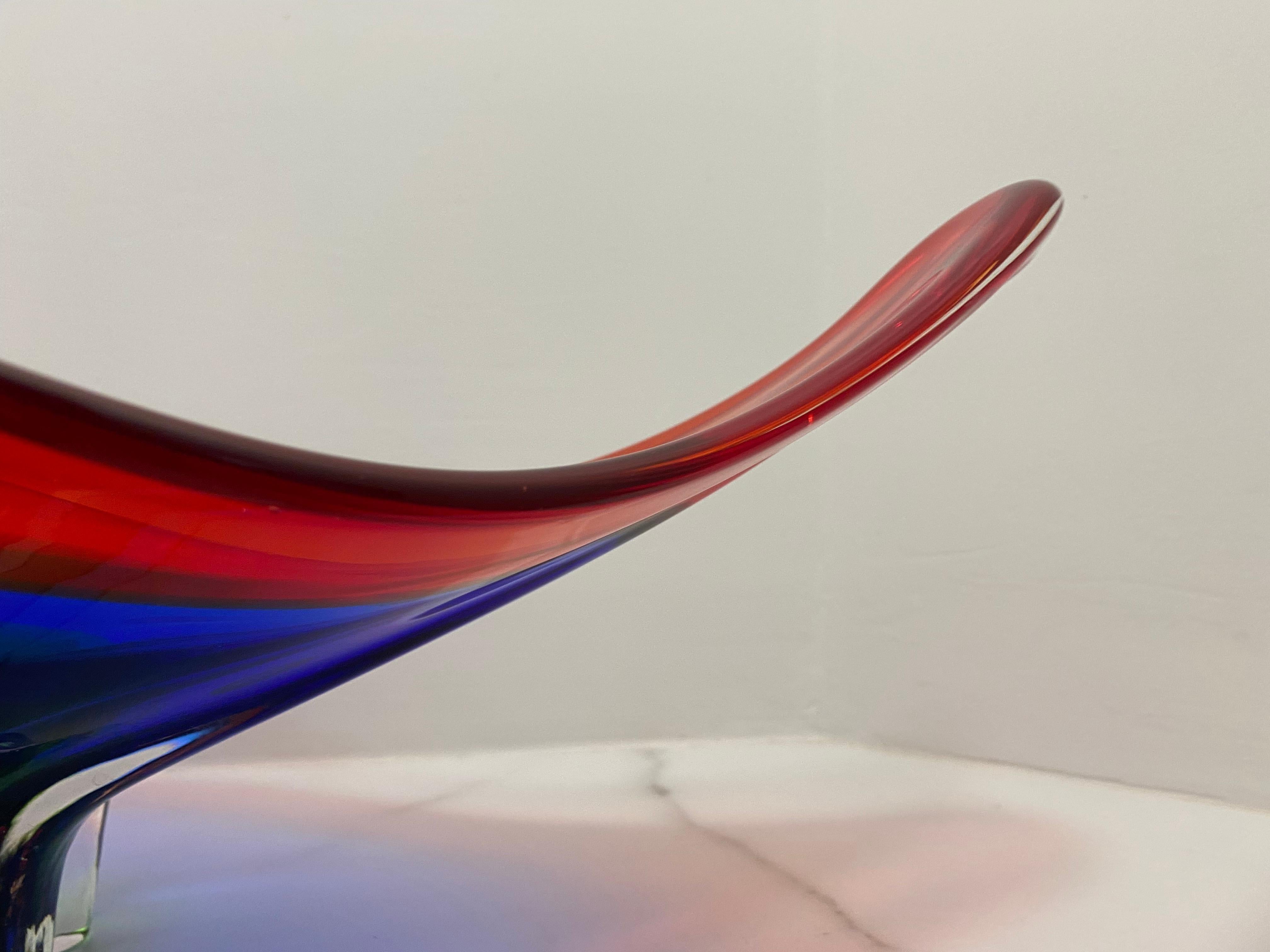 Moderne Murano-Glasschale aus der Mitte des Jahrhunderts im Angebot 1