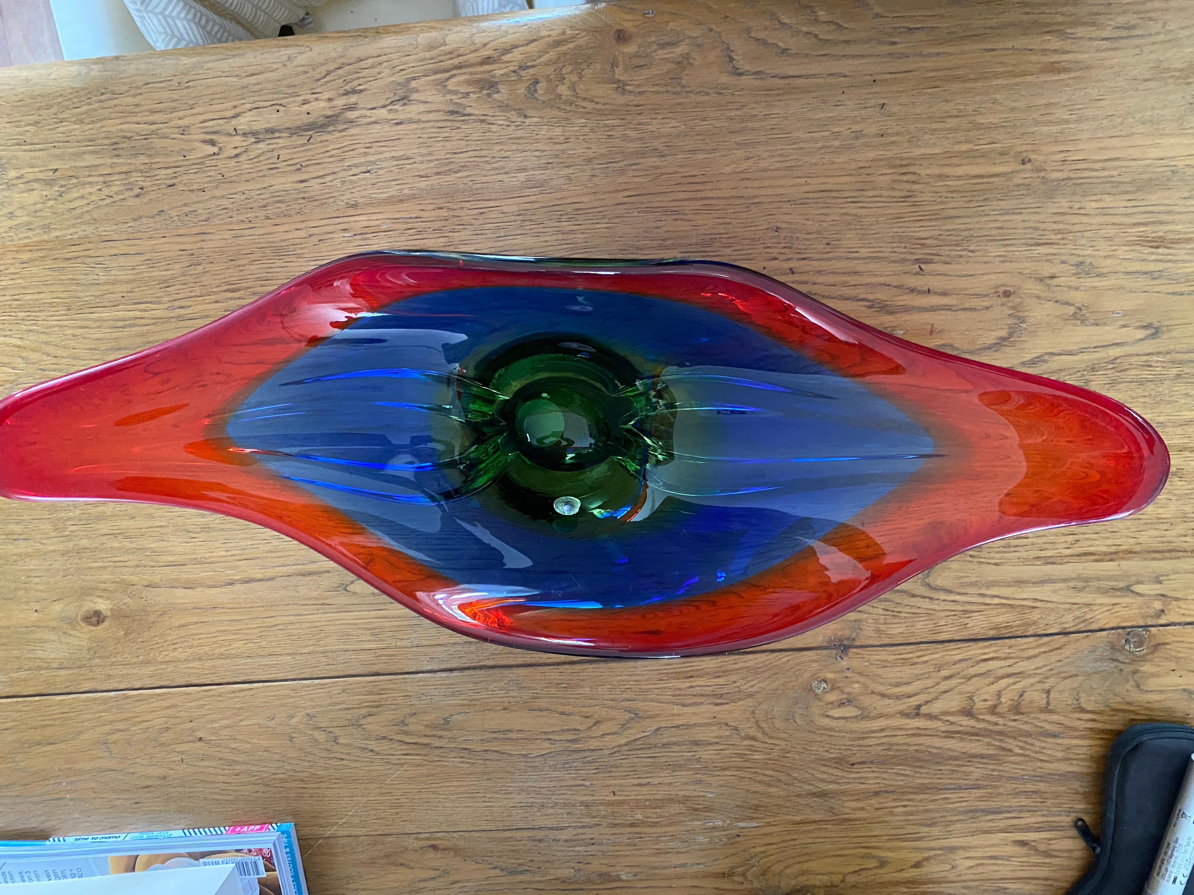 Moderne Murano-Glasschale aus der Mitte des Jahrhunderts im Angebot 2