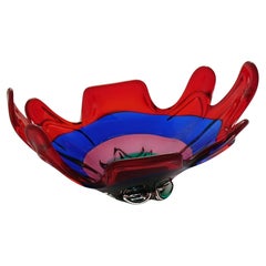 Coupe en verre de Murano moderne du milieu du siècle, attribuée à Fulvio Bianconi, Italie, années 1950