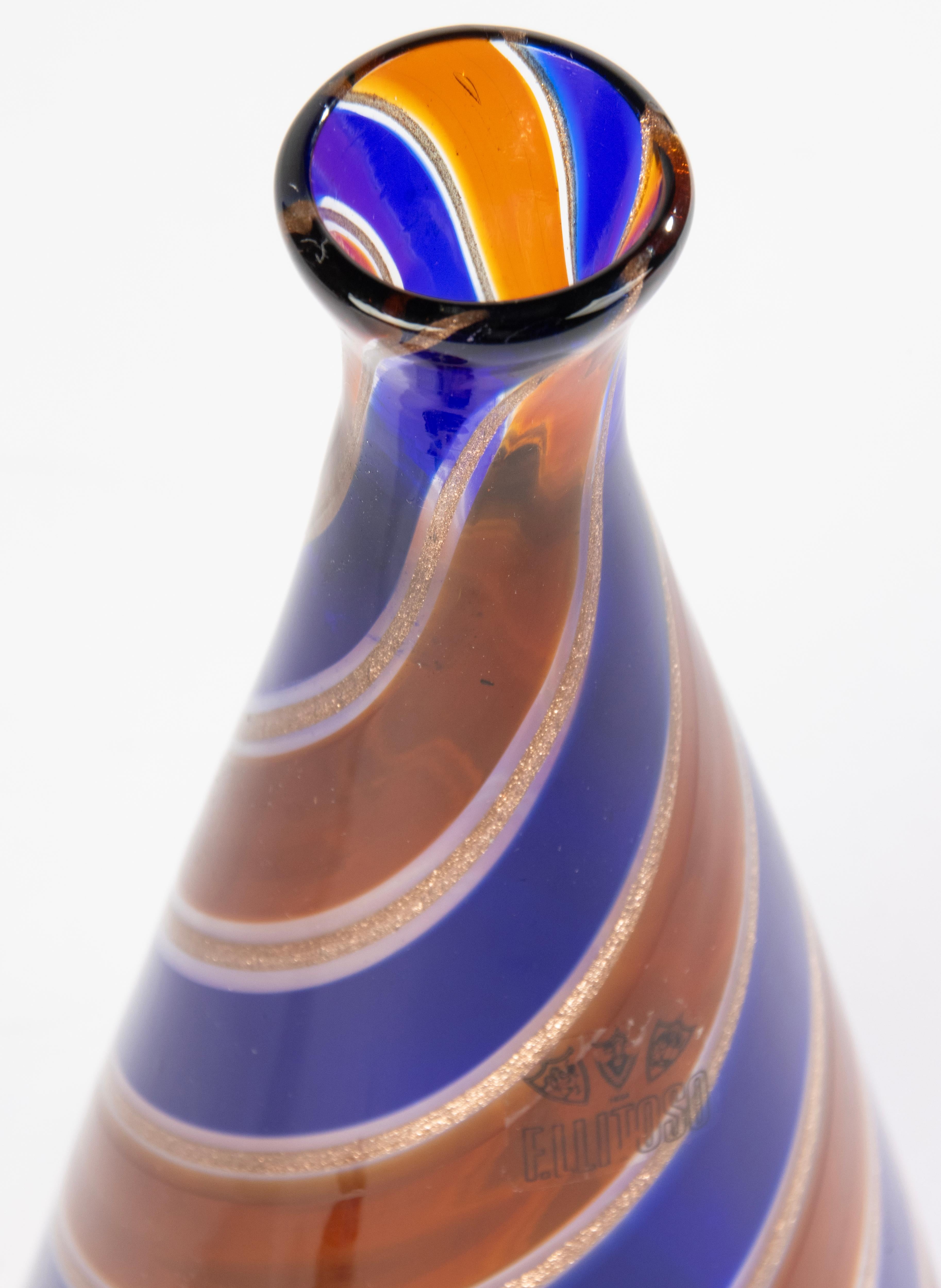 Carafe en verre de Murano moderne du milieu du siècle dernier - Fratelli Toso - Italie en vente 2