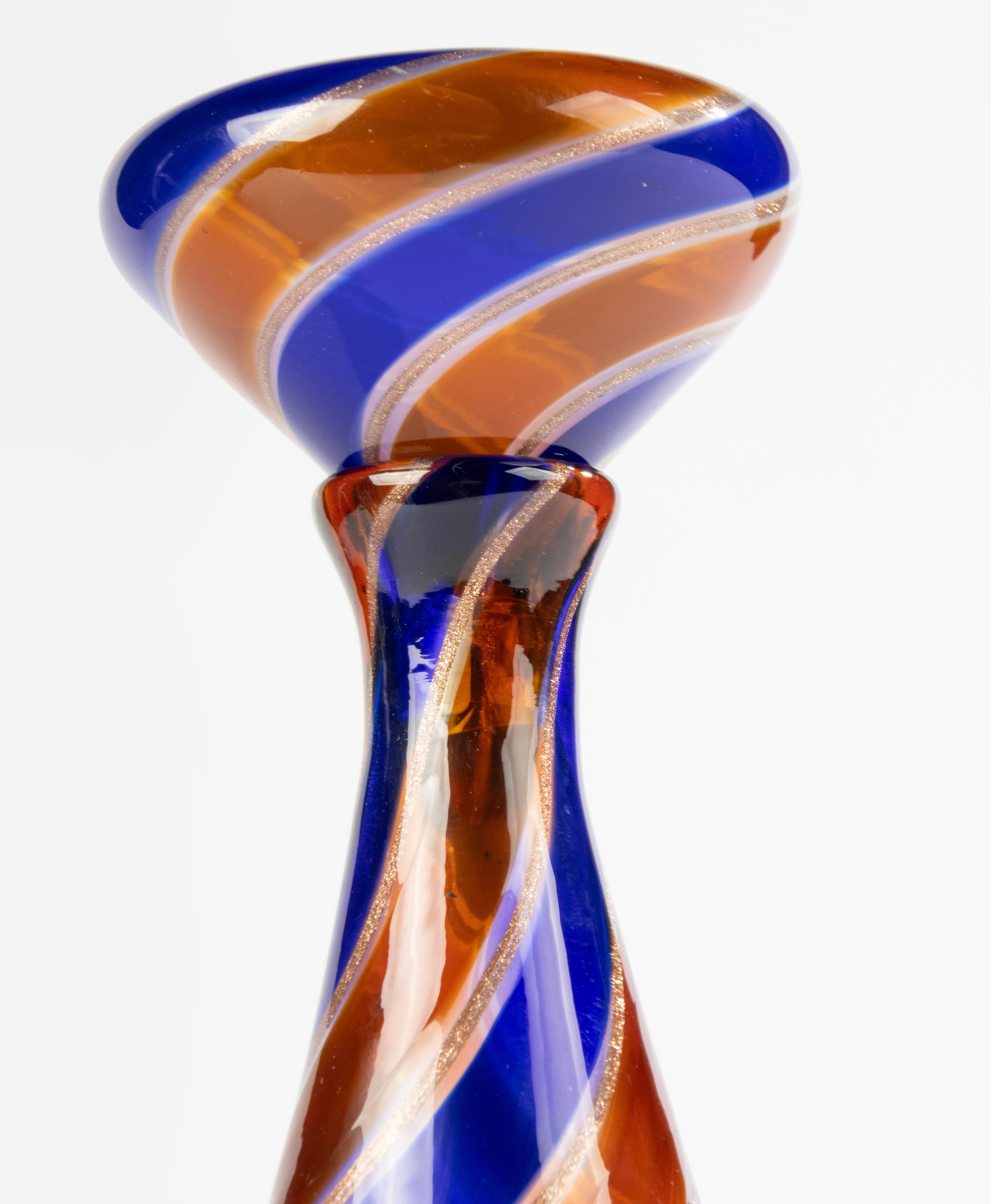 Mid-Century Modern Carafe en verre de Murano moderne du milieu du siècle dernier - Fratelli Toso - Italie en vente