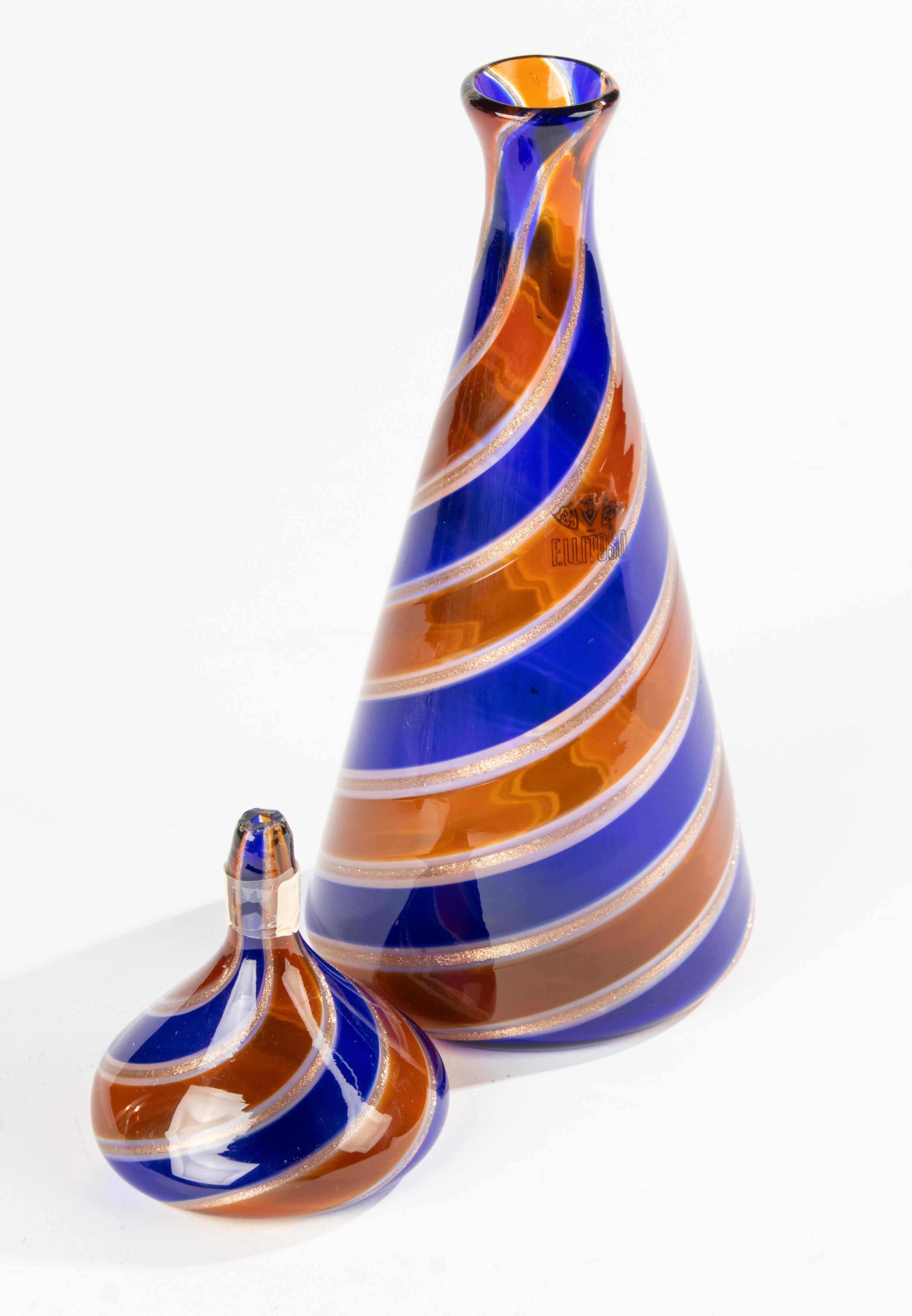 Carafe en verre de Murano moderne du milieu du siècle dernier - Fratelli Toso - Italie en vente 1