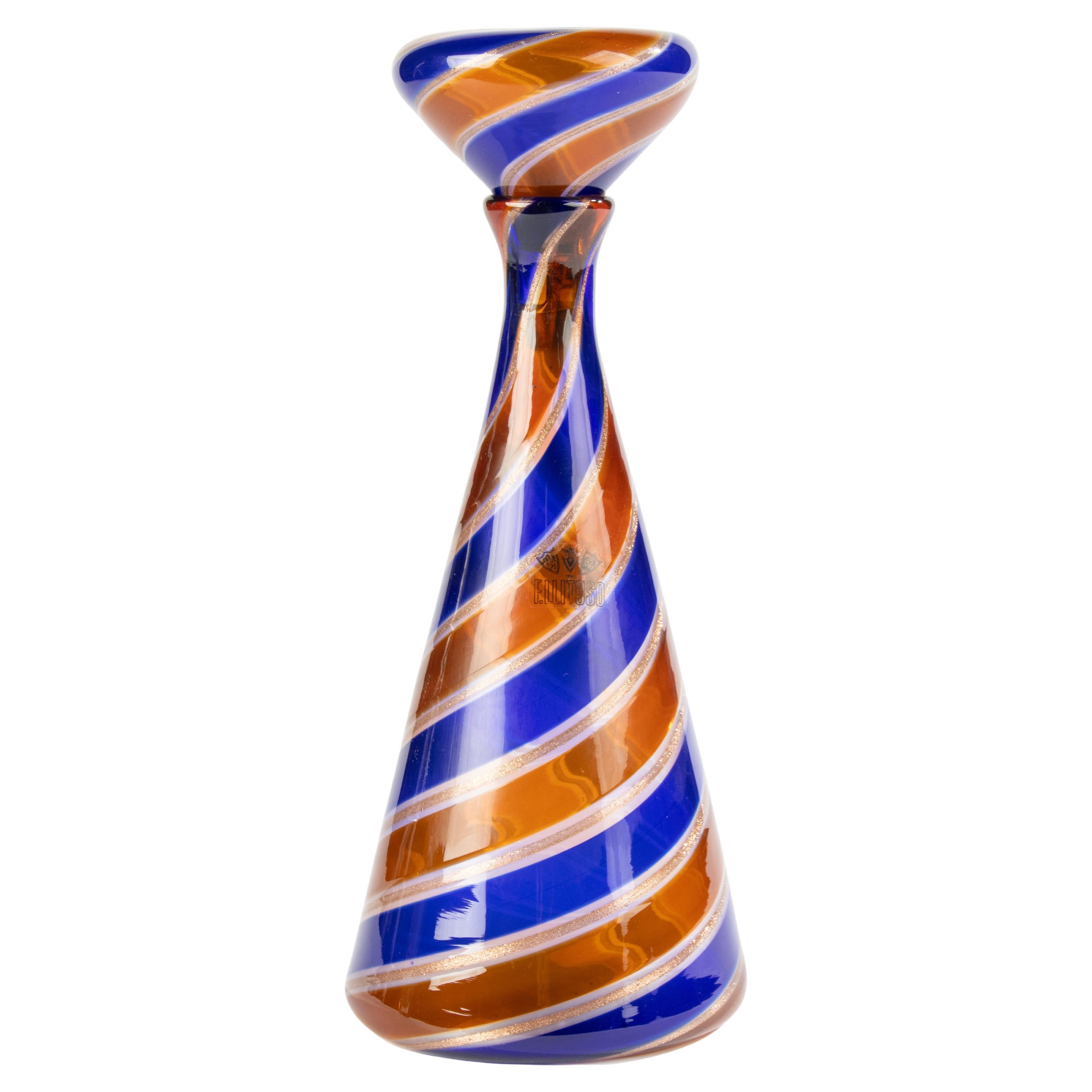 Mid-Century Modern Murano Glass Carafe - Fratelli Toso - Italy