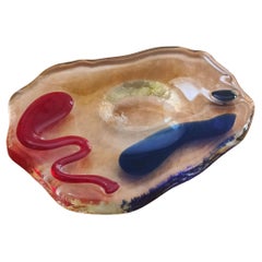 Mid-century modern Murano Glass Catchall Ashtray Luigi Serafini Memphis 1980s