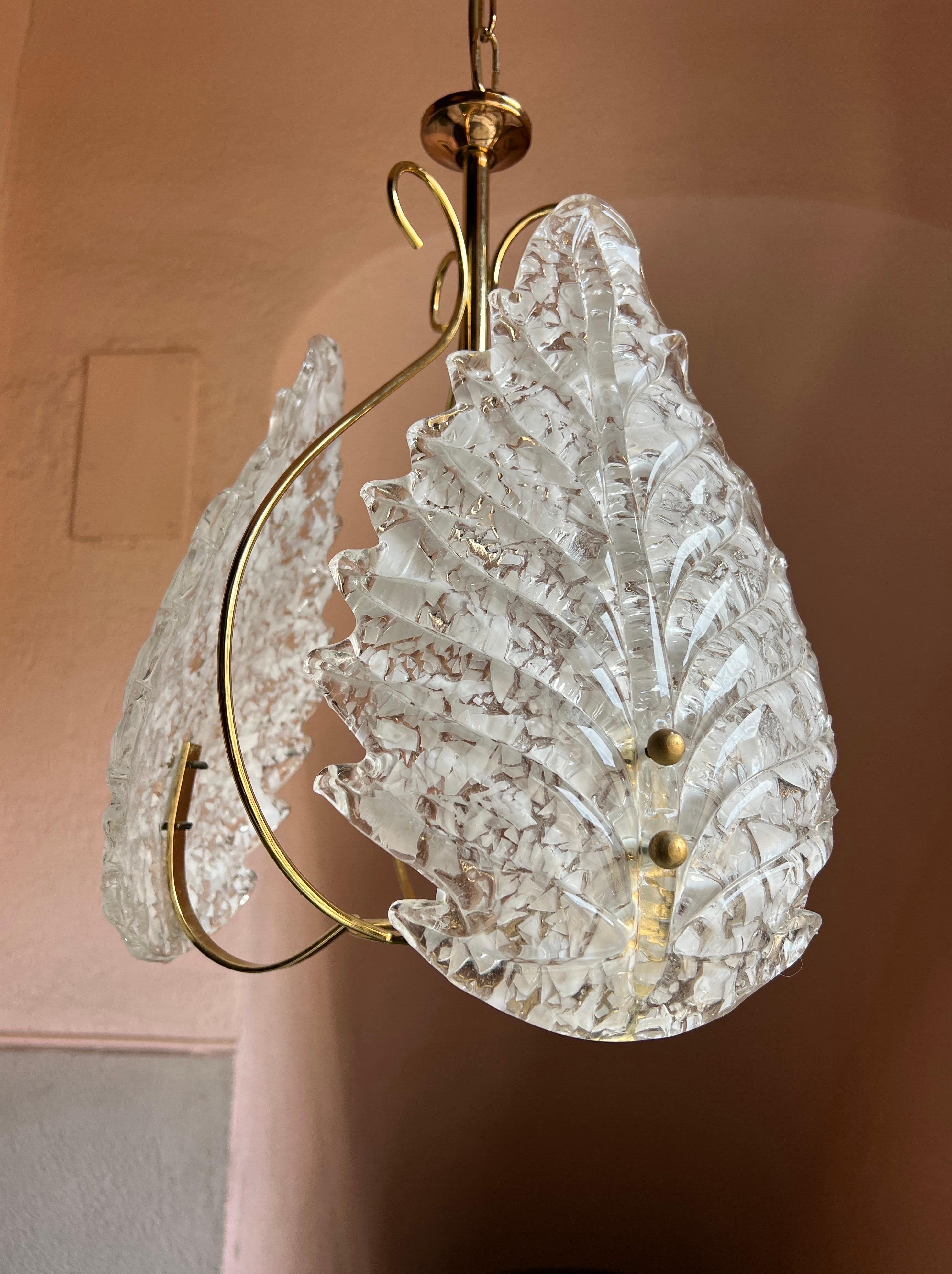 Mid century modern Murano glass ceeling light 1970s Italy For Sale 3