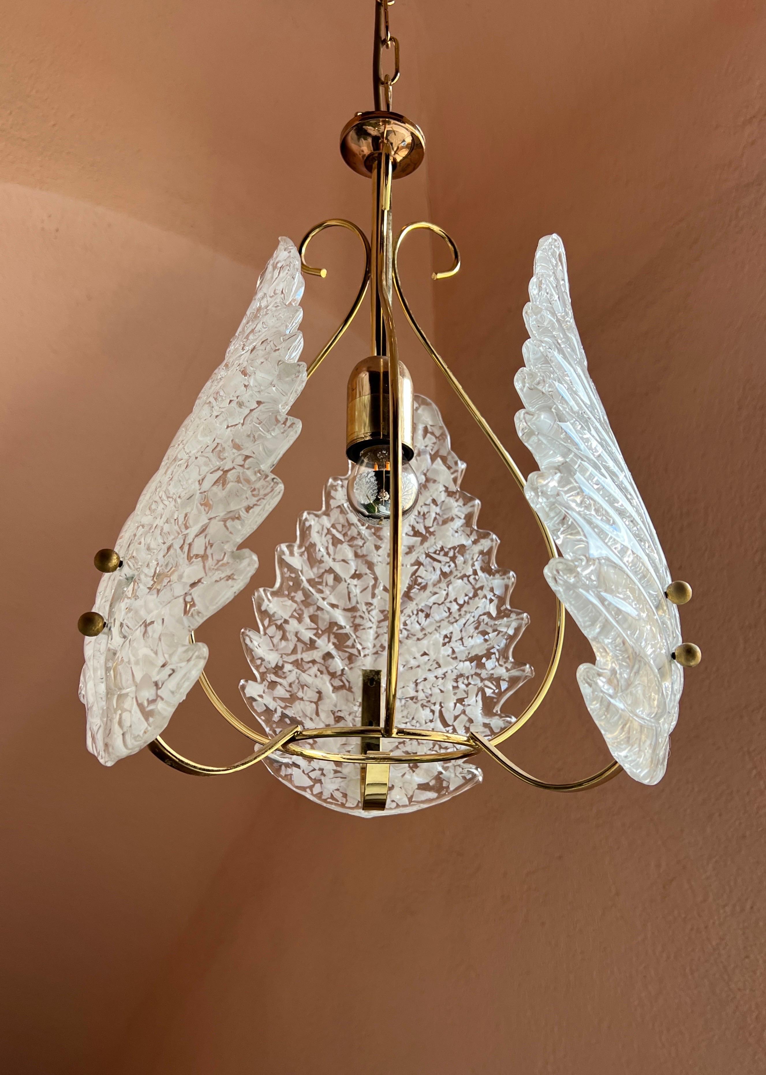 Mid century modern Murano glass ceeling light 1970s Italy For Sale 4