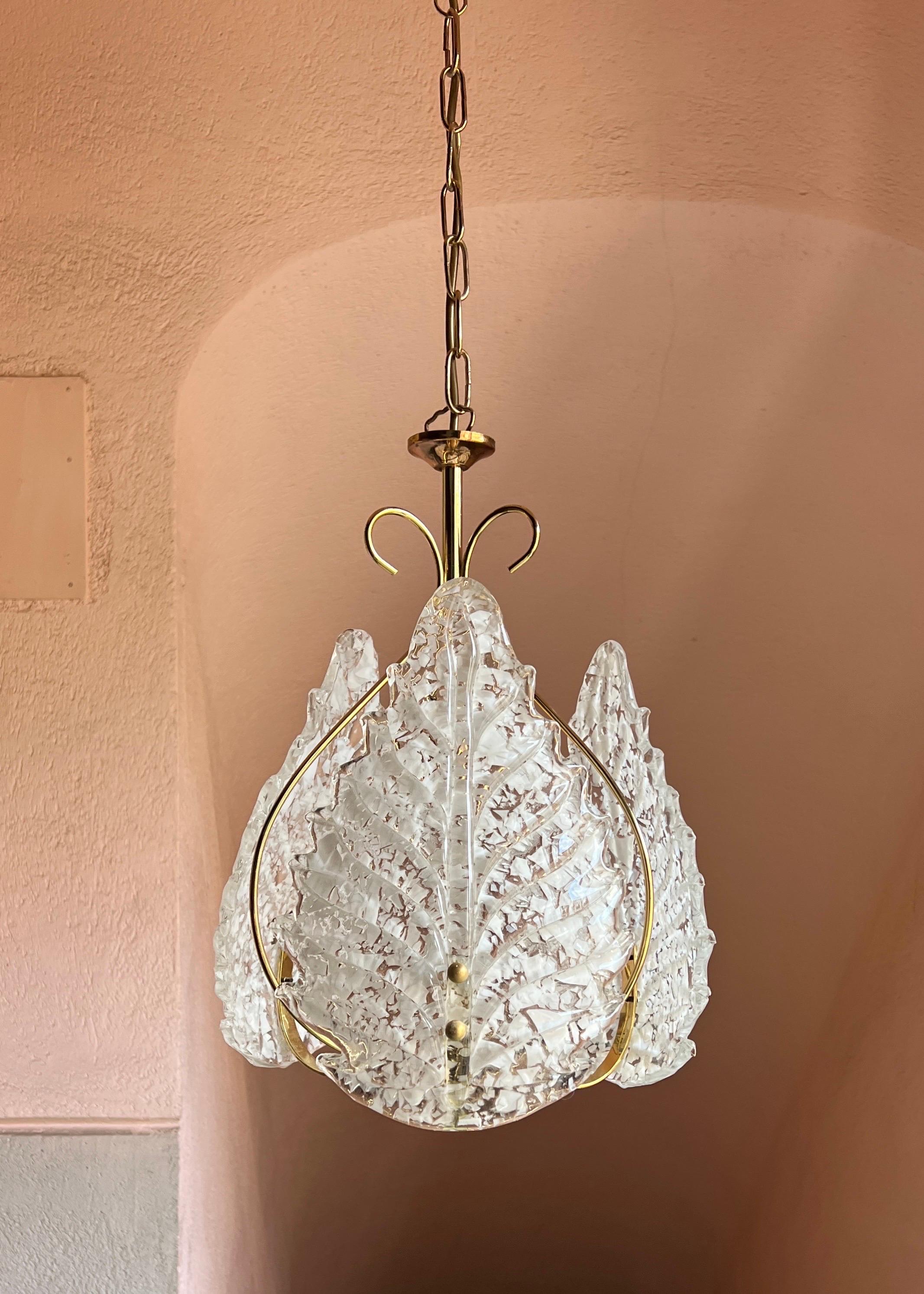 Mid century modern Murano glass ceeling light 1970s Italy For Sale 6