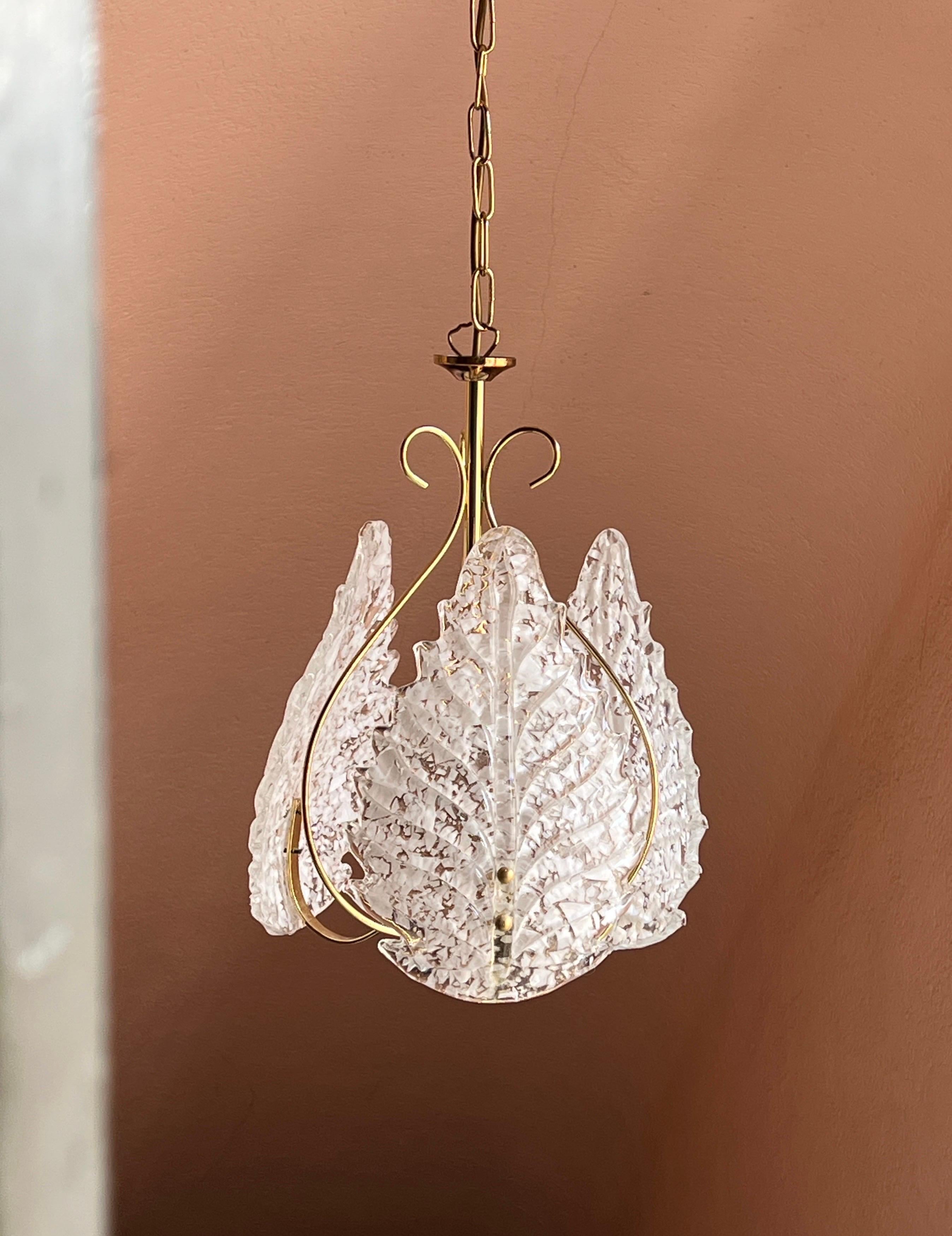 Mid-Century Modern Mid century modern Murano glass ceeling light 1970s Italy For Sale