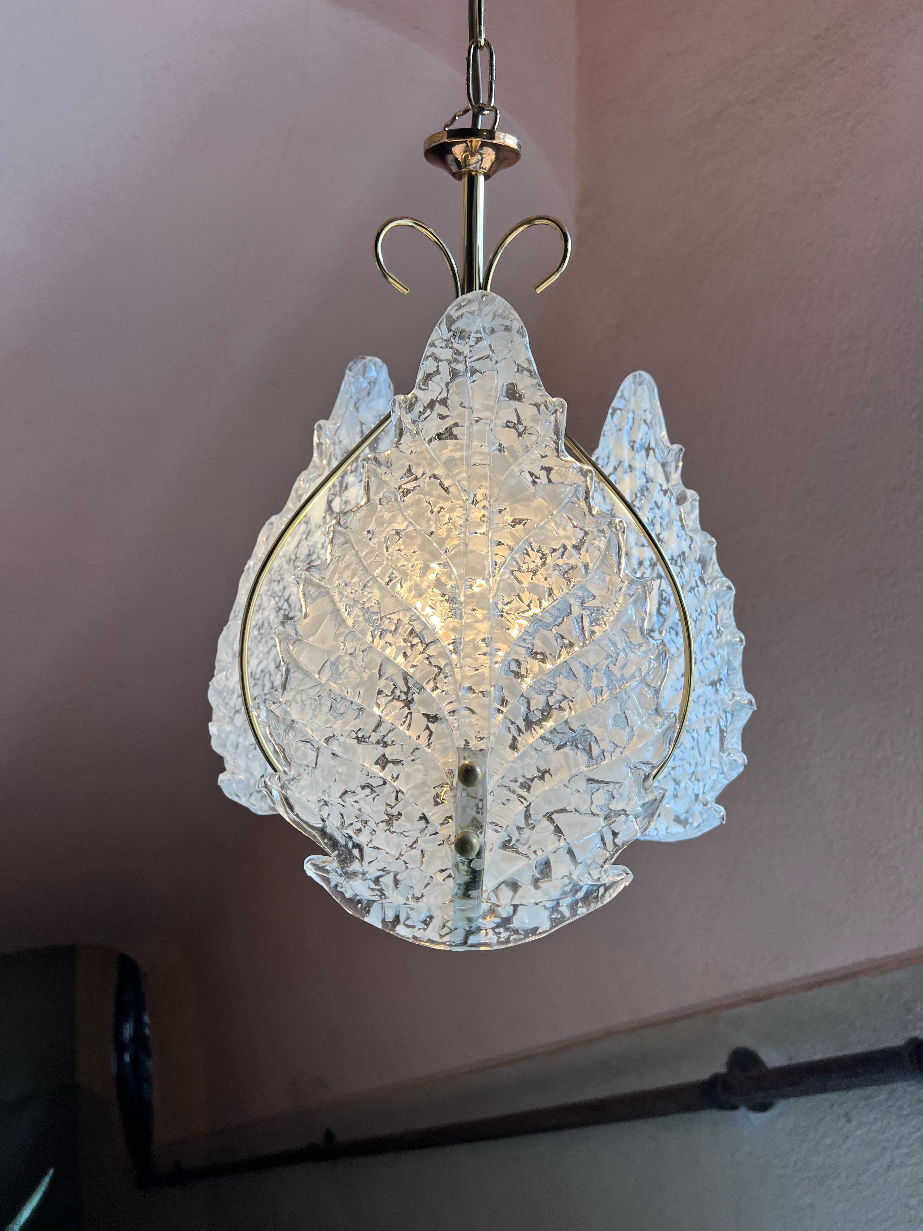 Italian Mid century modern Murano glass ceeling light 1970s Italy For Sale