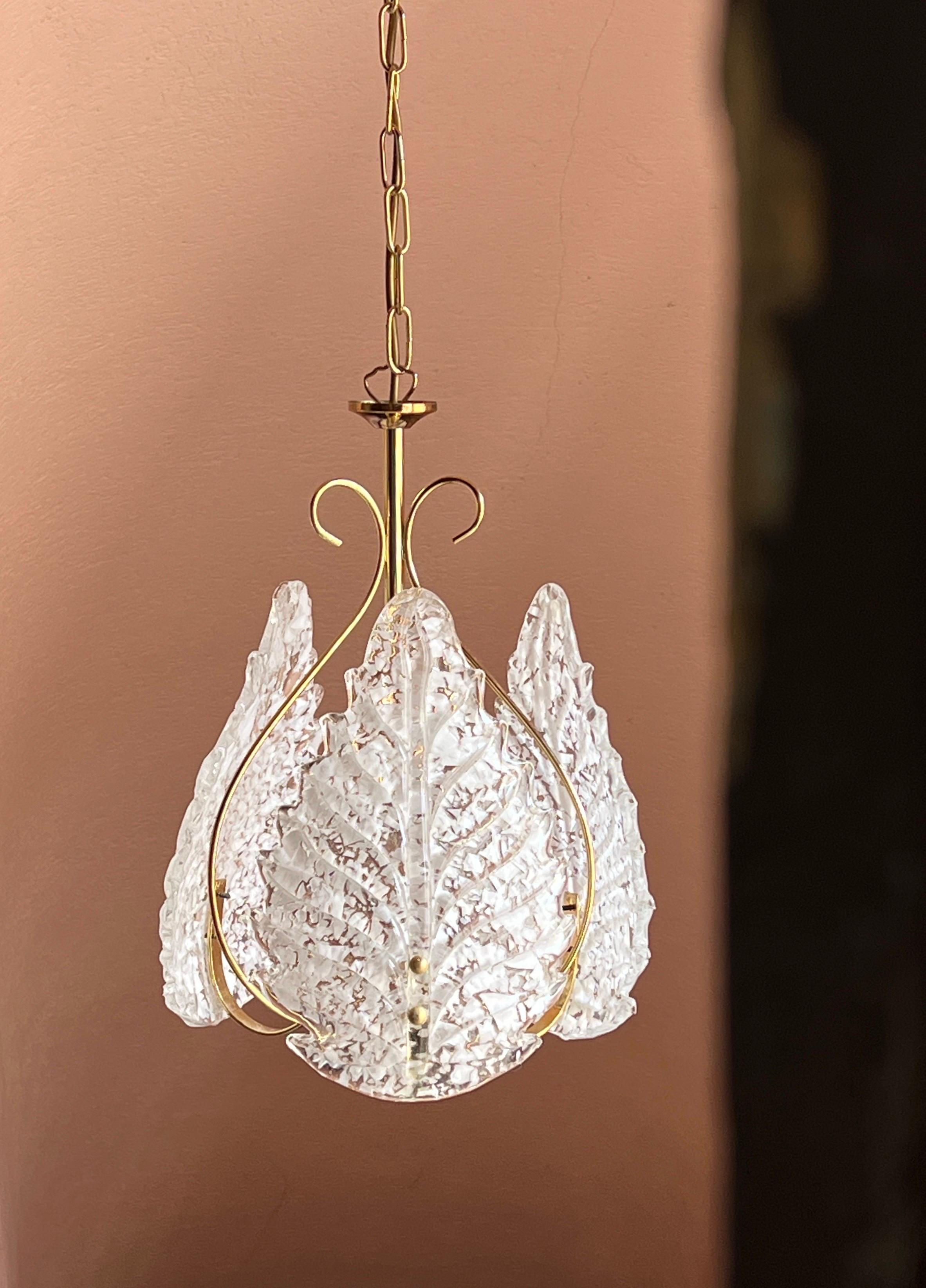 Mid century modern Murano glass ceeling light 1970s Italy For Sale 1