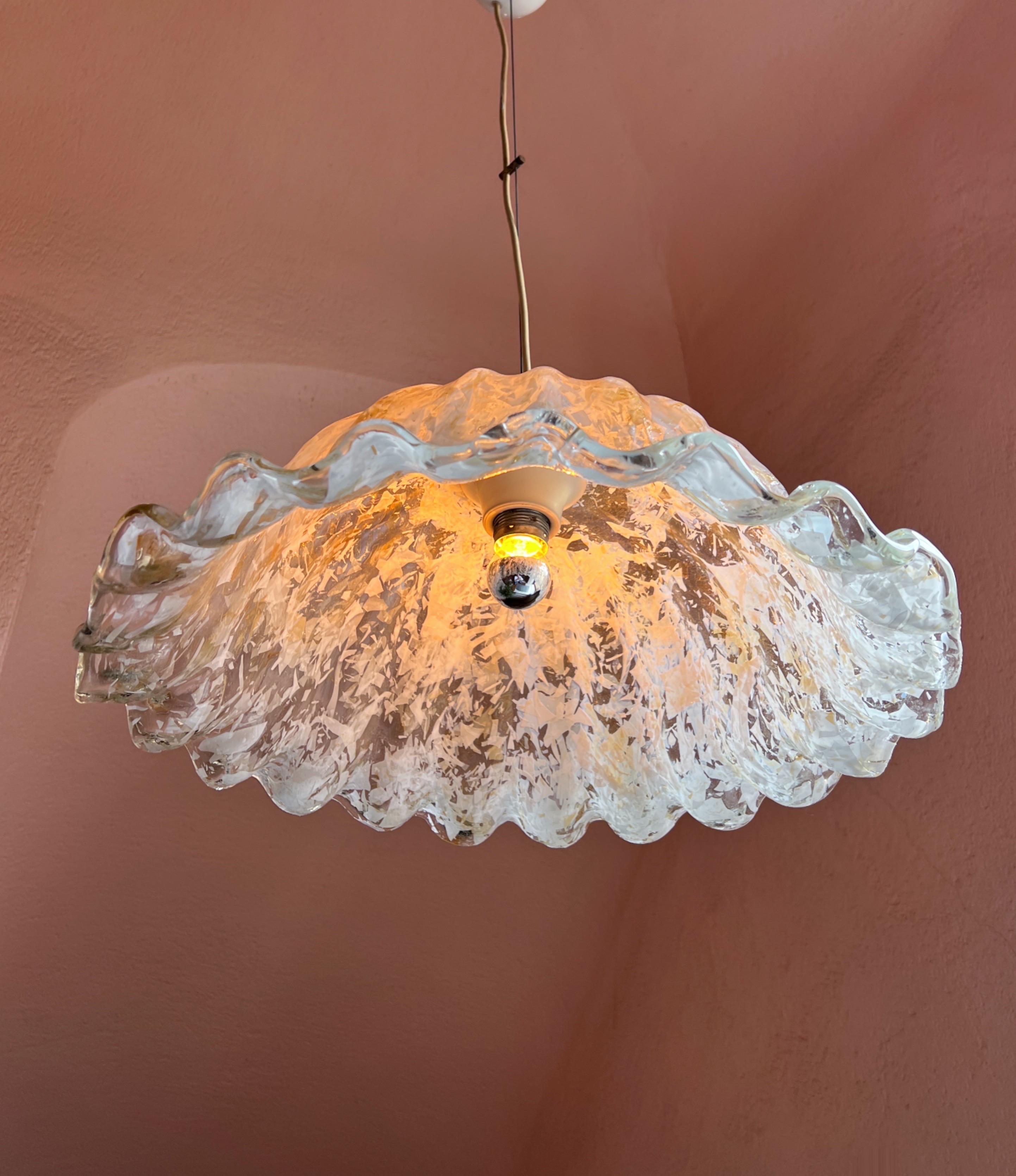 Italian Mid-Century Modern Murano Glass Ceiling Light by La Murrina For Sale