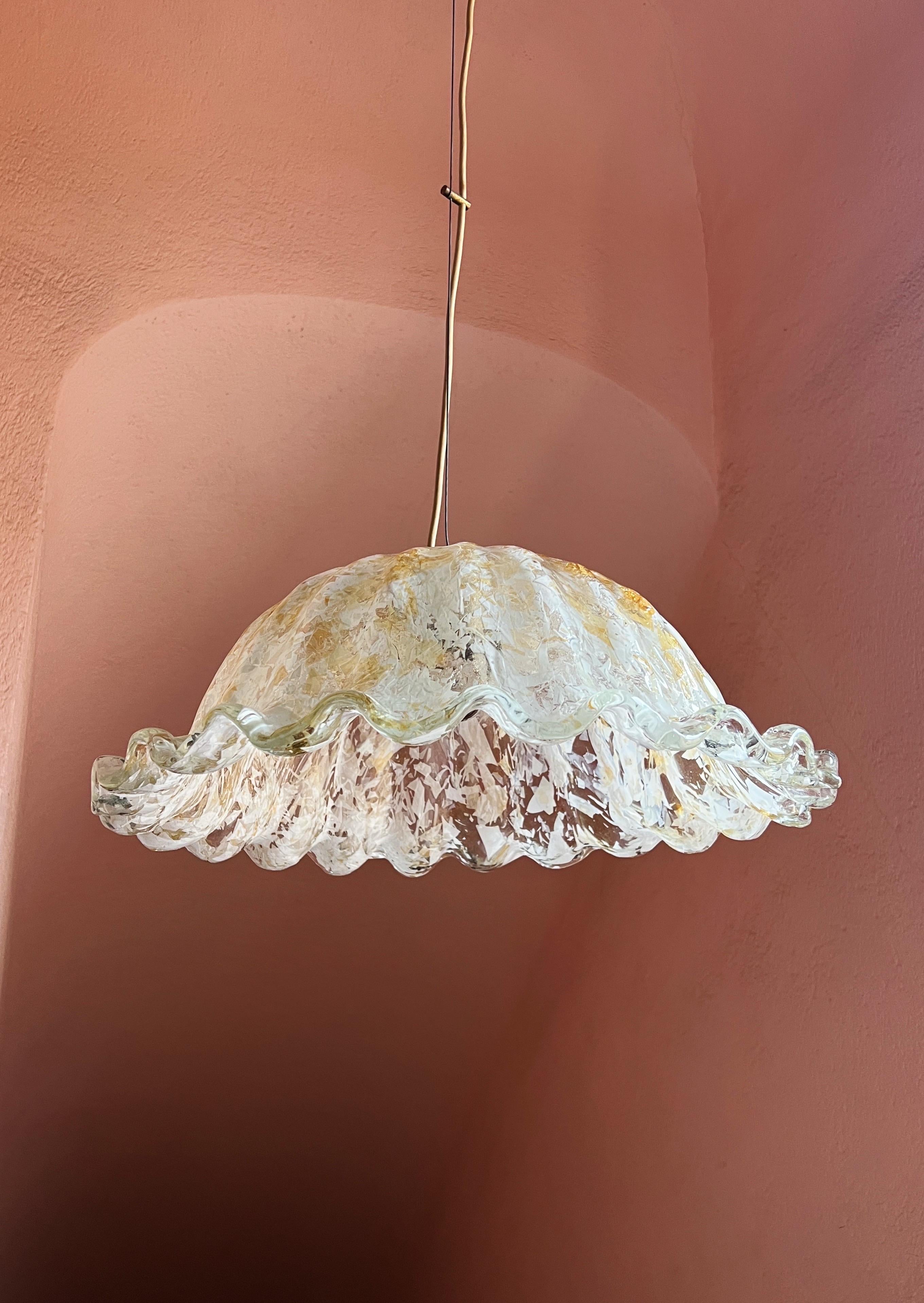 20th Century Mid-Century Modern Murano Glass Ceiling Light by La Murrina For Sale