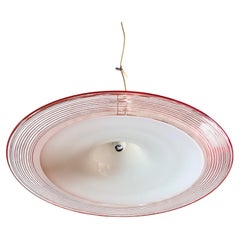 Plafonnier moderne « Mid-Century » en verre de Murano, modèle F Fabian, Italie, années 1970