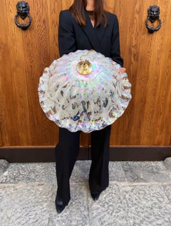 Mid-Century Modern Murano Glass Ceiling Light in 'Psychedelic' Rainbow Colour