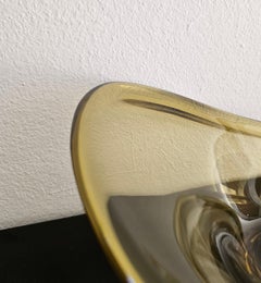 Mid-Century Modern Murano Glass Bowl Centerpiece Design Italia 1970s Style Poli