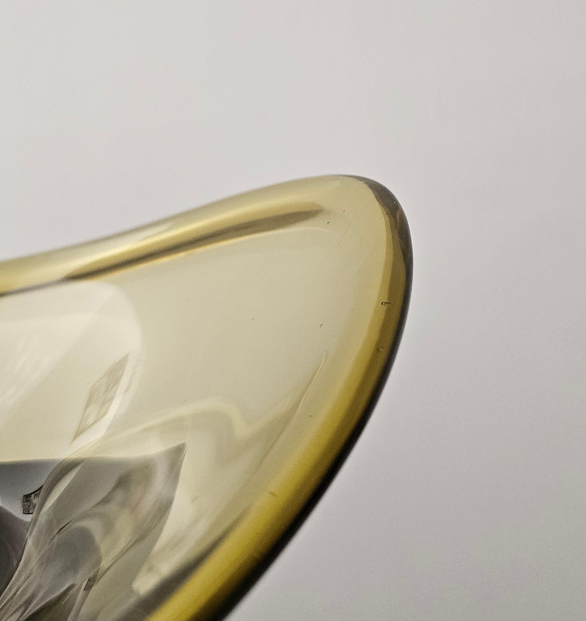 Verre de Murano Centre de table en verre de Murano moderne du milieu du siècle dernier Design italien des années 1970 Style Poli en vente