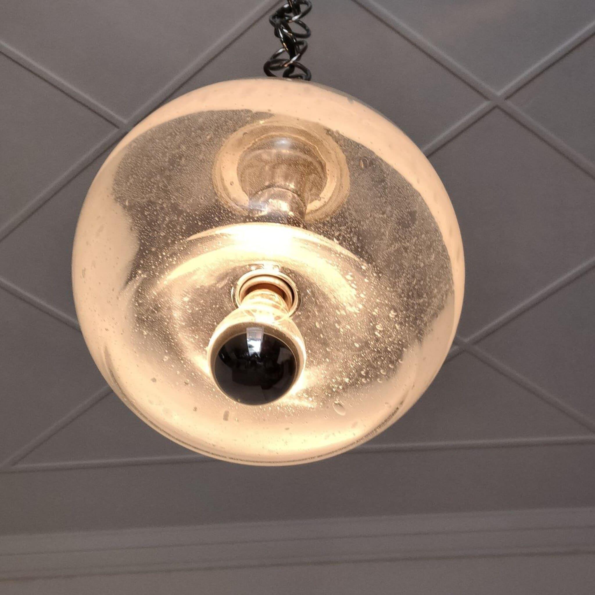 Italian Mid-century modern murano glass chandelier by Gino Poli, Italy, 1970s For Sale