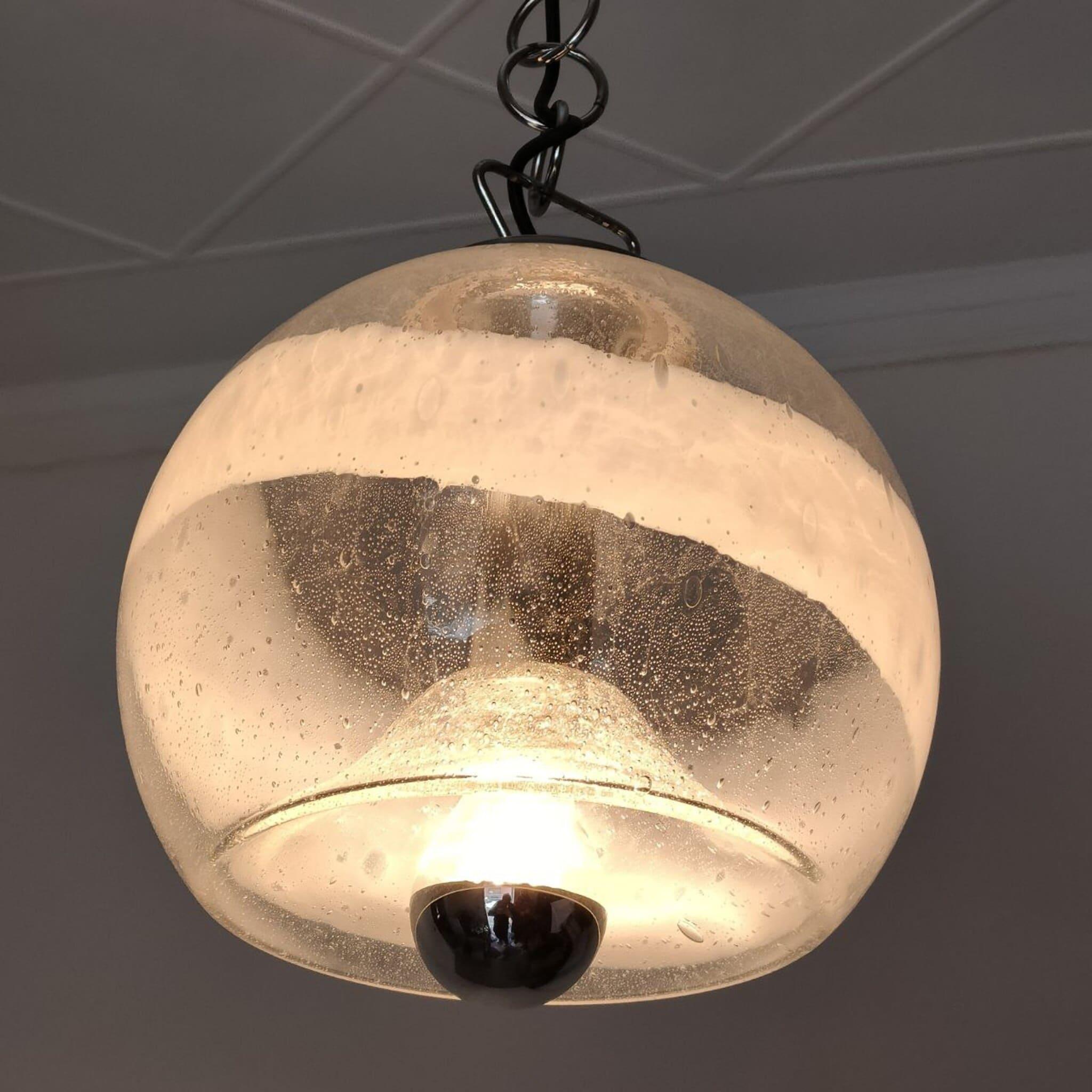 Murano Glass Mid-century modern murano glass chandelier by Gino Poli, Italy, 1970s For Sale