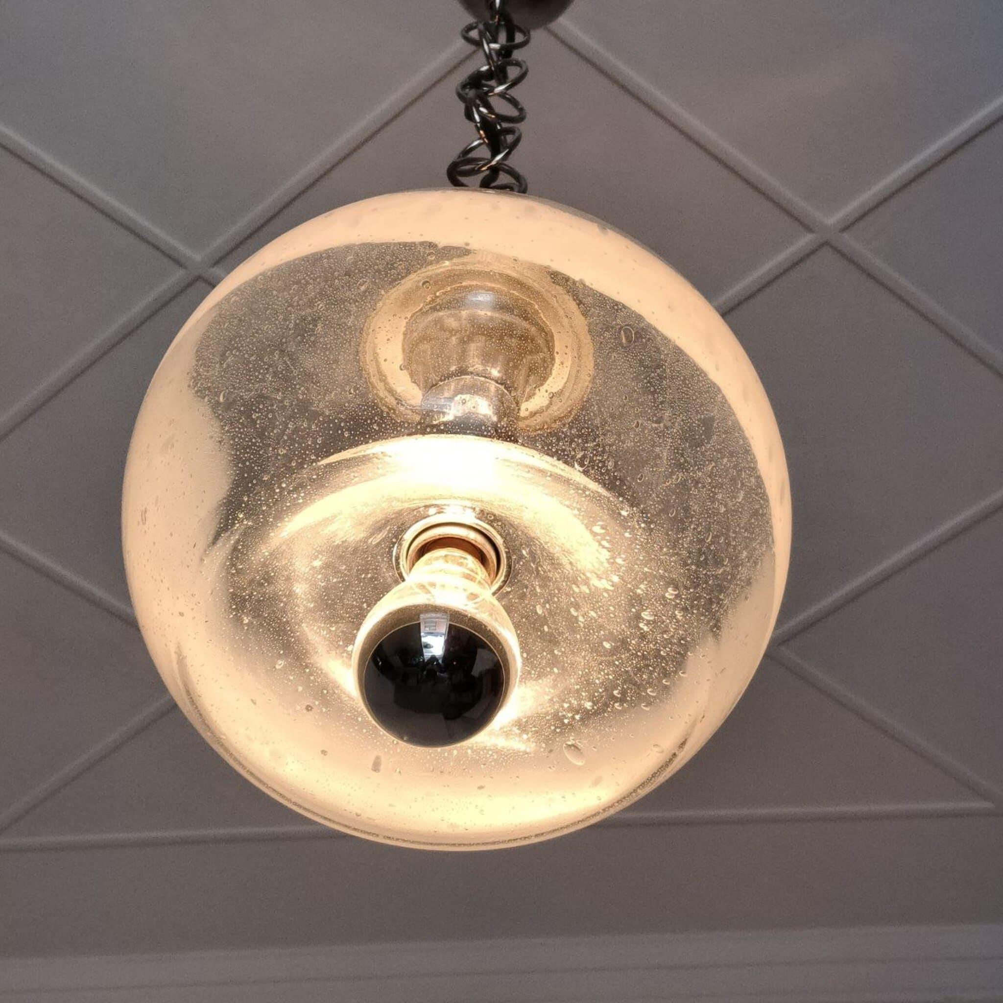 Mid-century modern murano glass chandelier by Gino Poli, Italy, 1970s For Sale 1