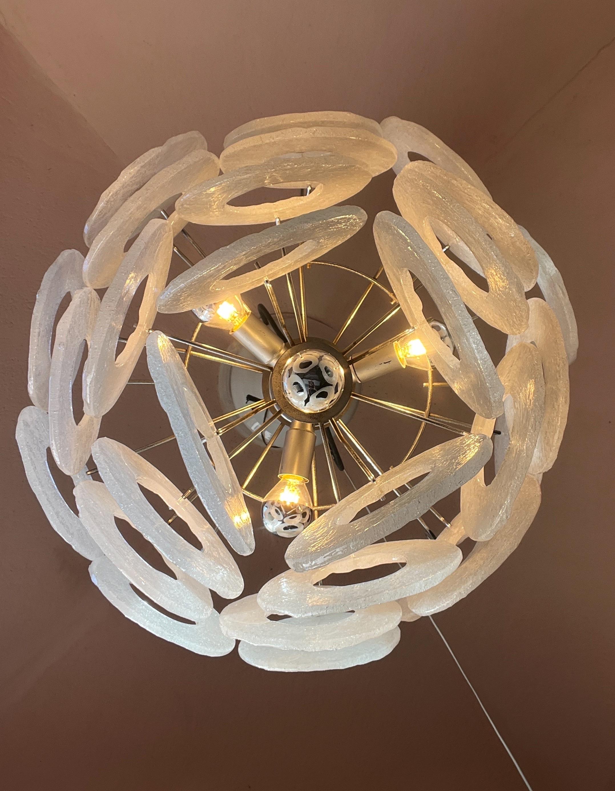 Araña de cristal de Murano moderna de mediados de siglo en venta 5