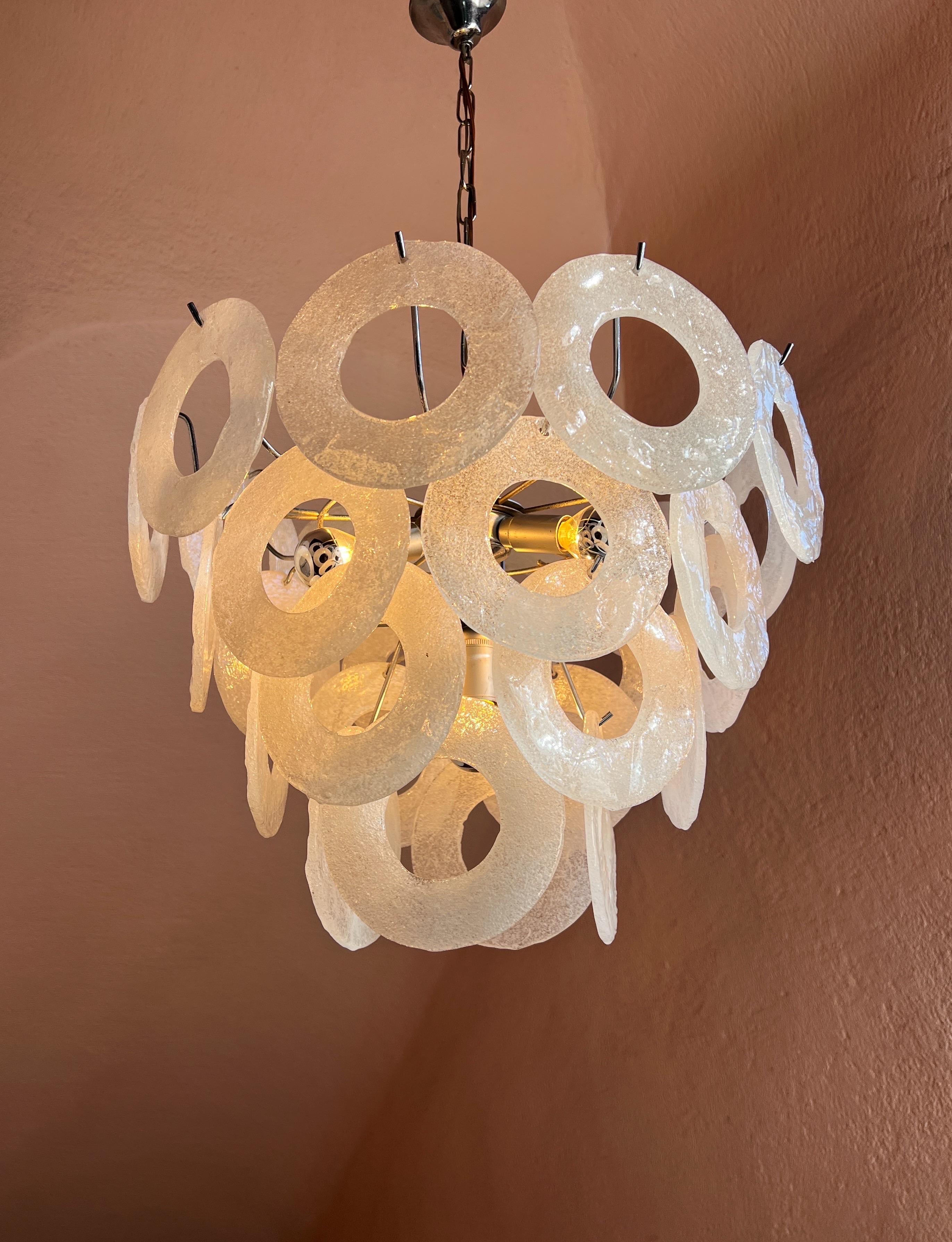 Araña de cristal de Murano moderna de mediados de siglo Moderno de mediados de siglo en venta