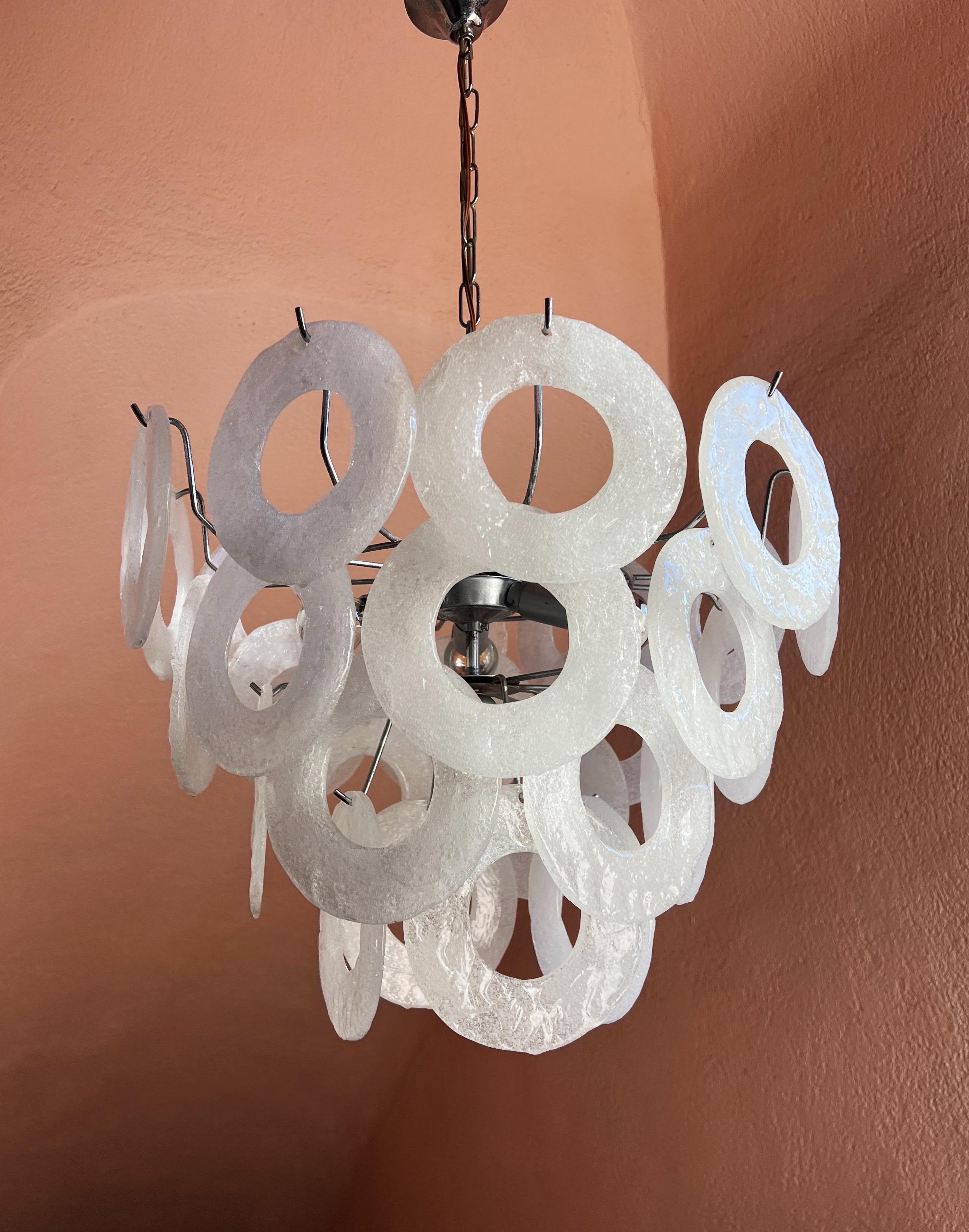 Araña de cristal de Murano moderna de mediados de siglo en Bueno estado para la venta en Palermo, PA