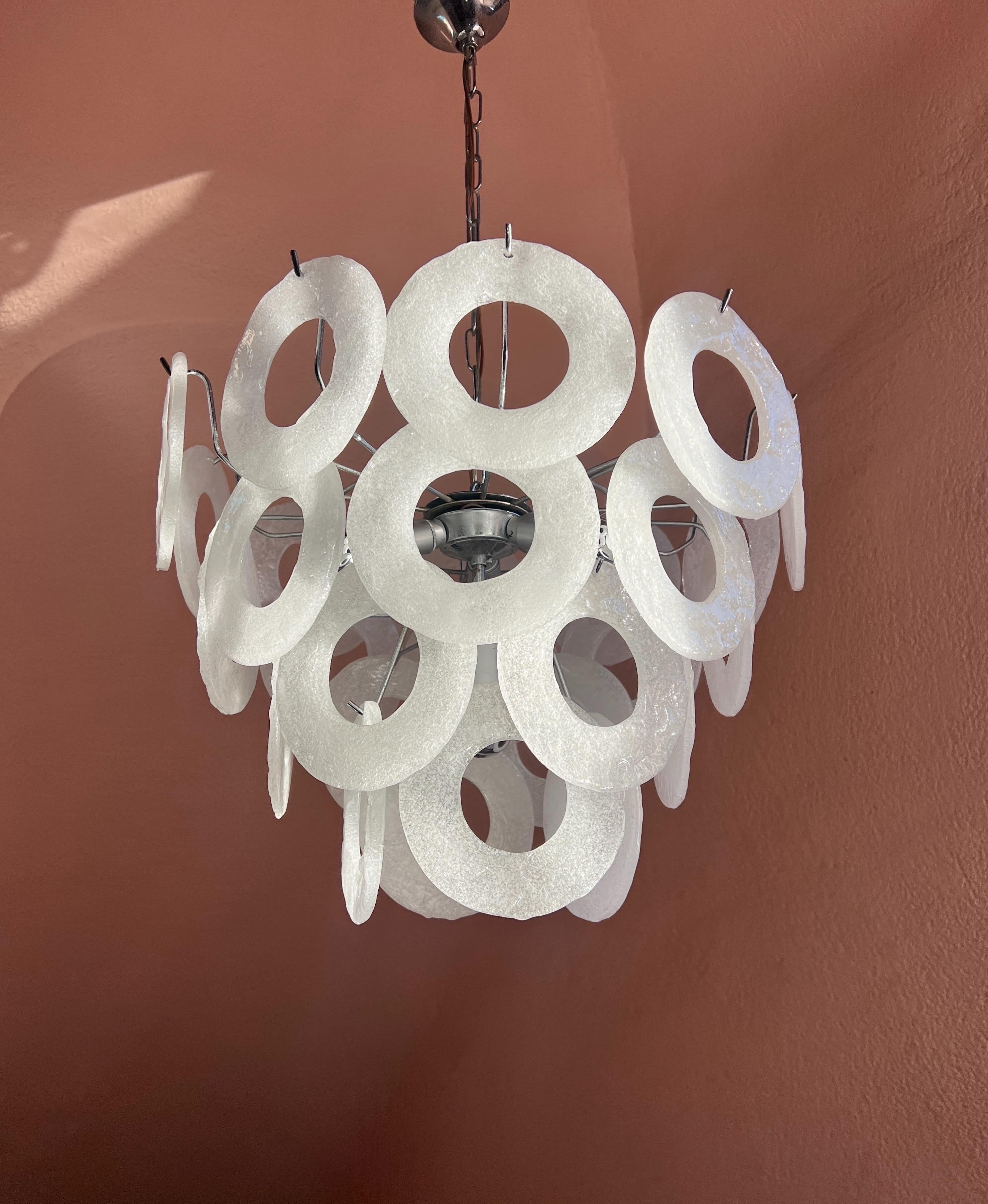 Araña de cristal de Murano moderna de mediados de siglo siglo XX en venta