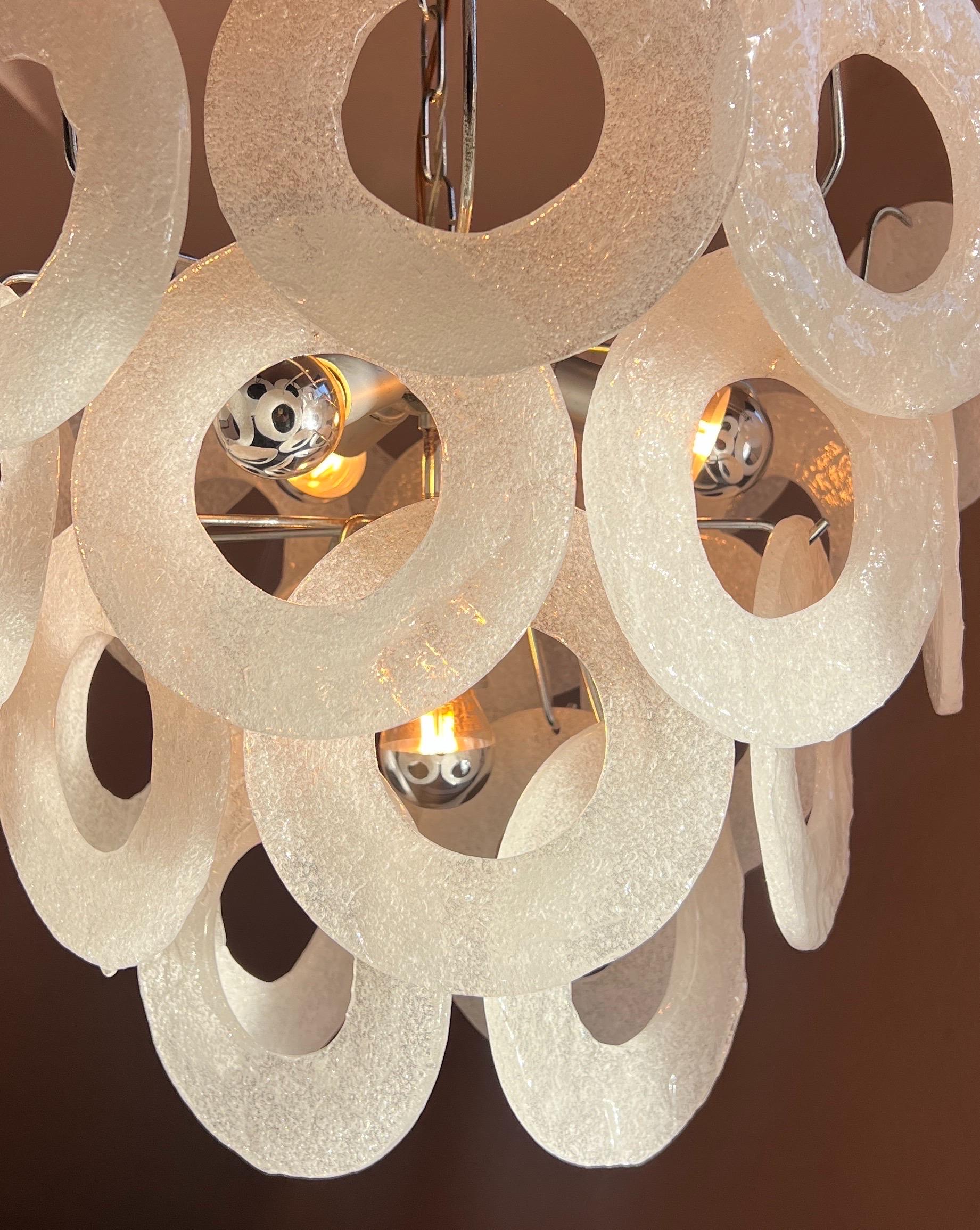 Araña de cristal de Murano moderna de mediados de siglo Metal en venta