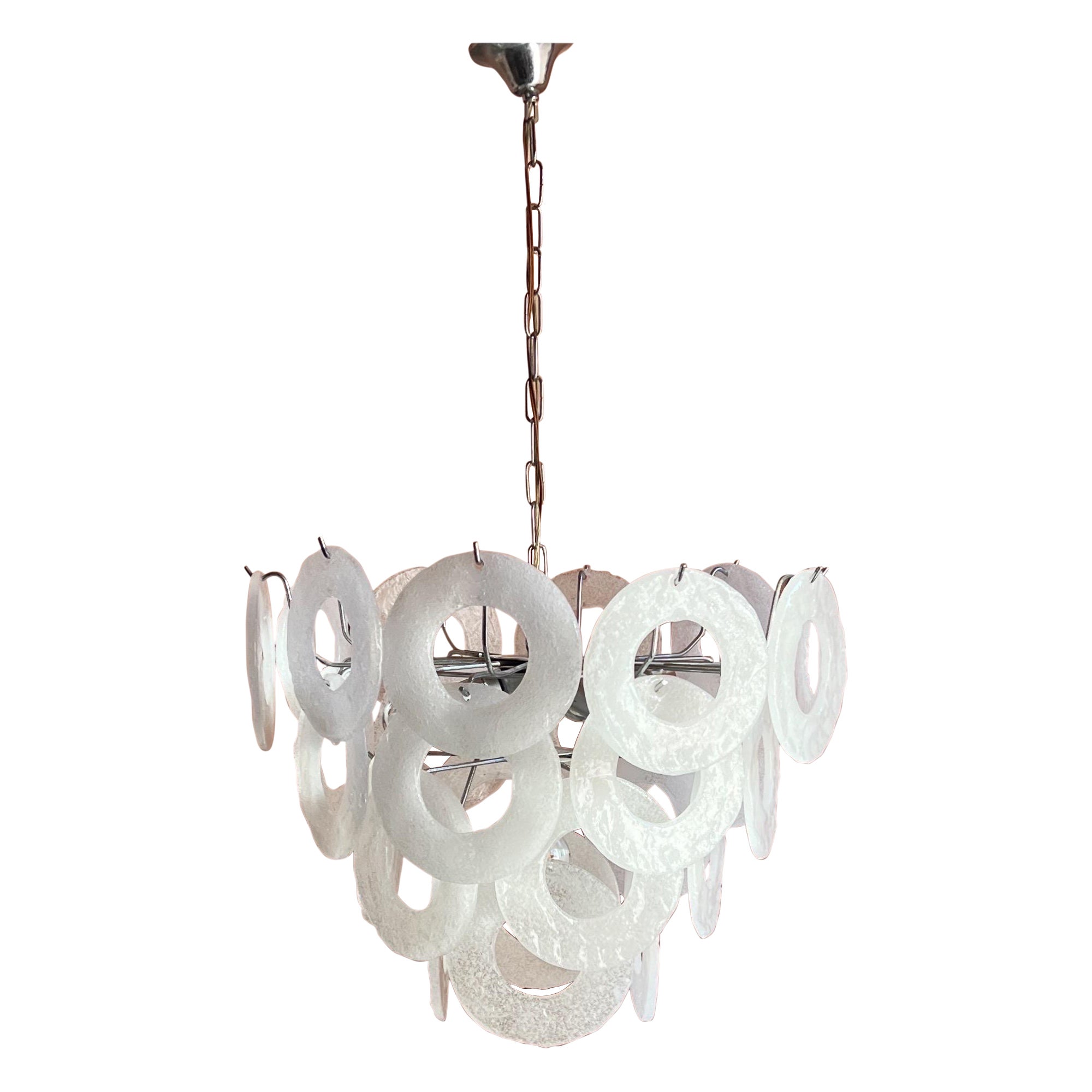 Lampadario in vetro di Murano di metà secolo moderno