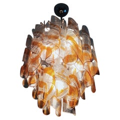 Mid Century Modern Murano Glass Chandelier Mazzega Italy 1960s