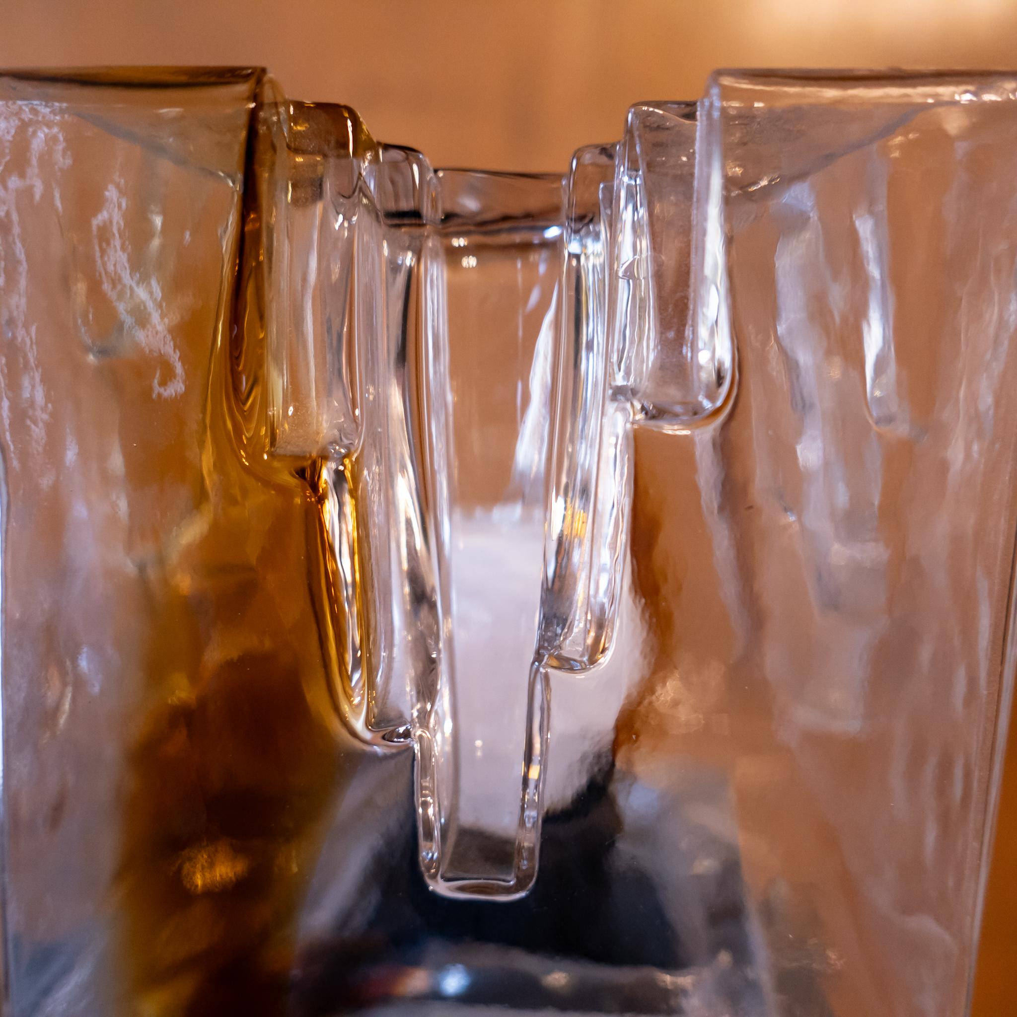 Lampadaire en verre de Murano chromé moderne du milieu du siècle dernier de T. Zuccheri, Italie 1970 en vente 8