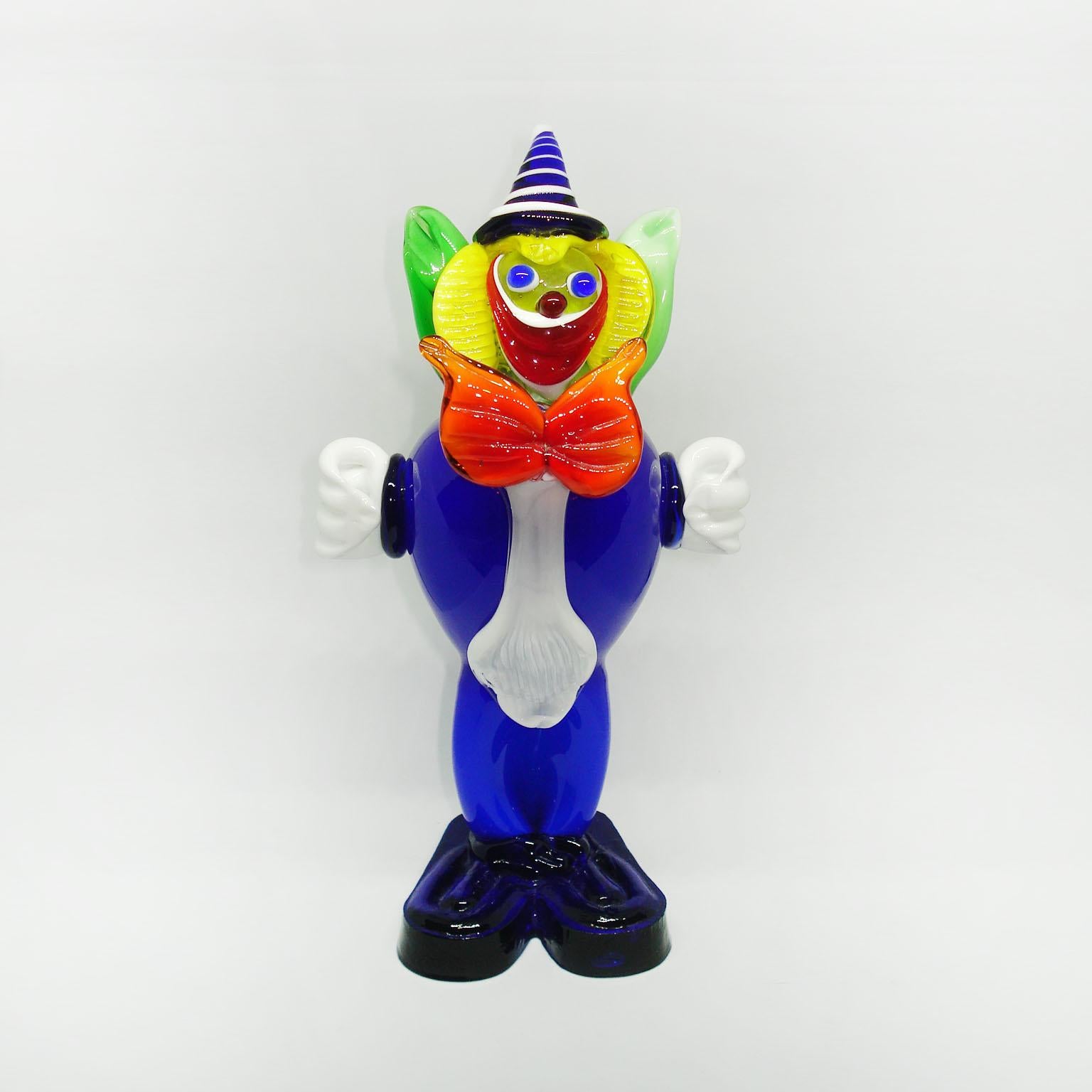 Moderner Muranoglas-Clown aus der Jahrhundertmitte:: Italien:: um 1960 4