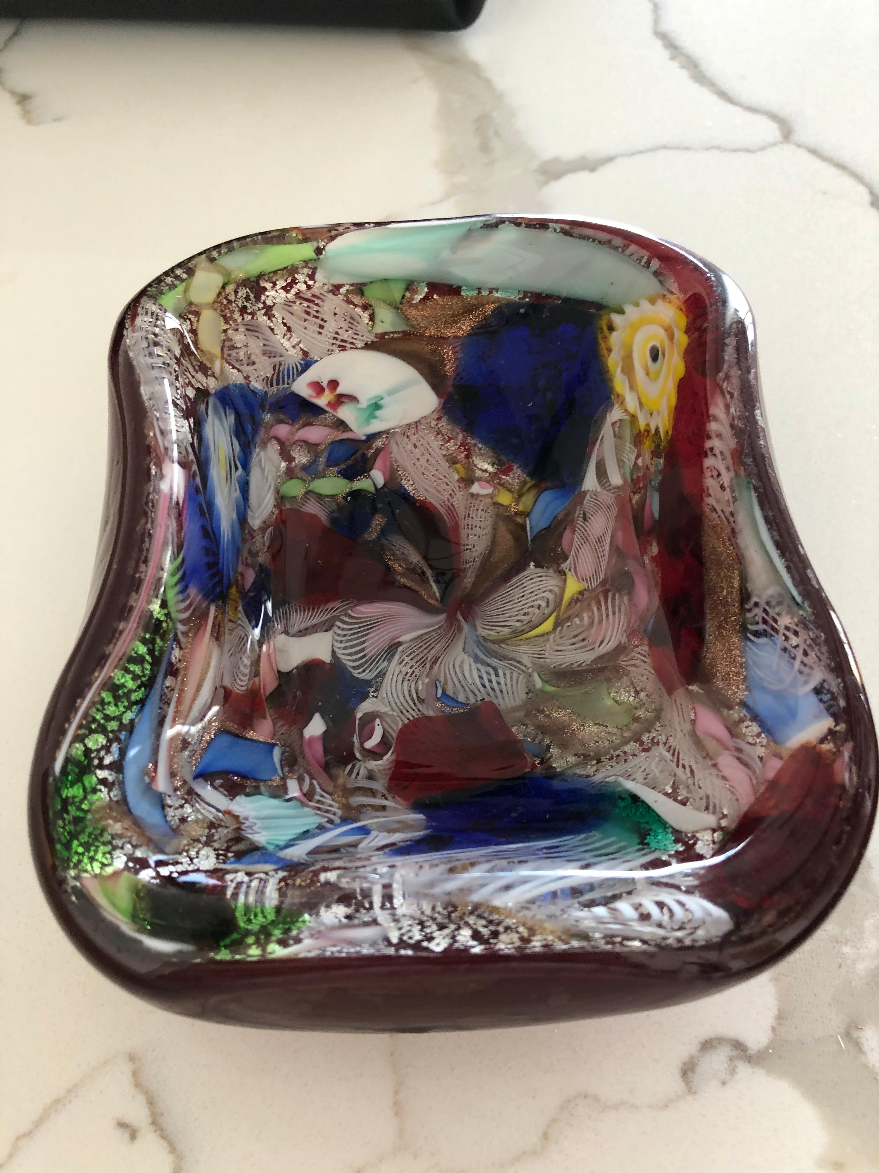 Italian Mid-Century Modern Murano Glass Dish by Arte Vetraria Muranese 'AVEM' For Sale