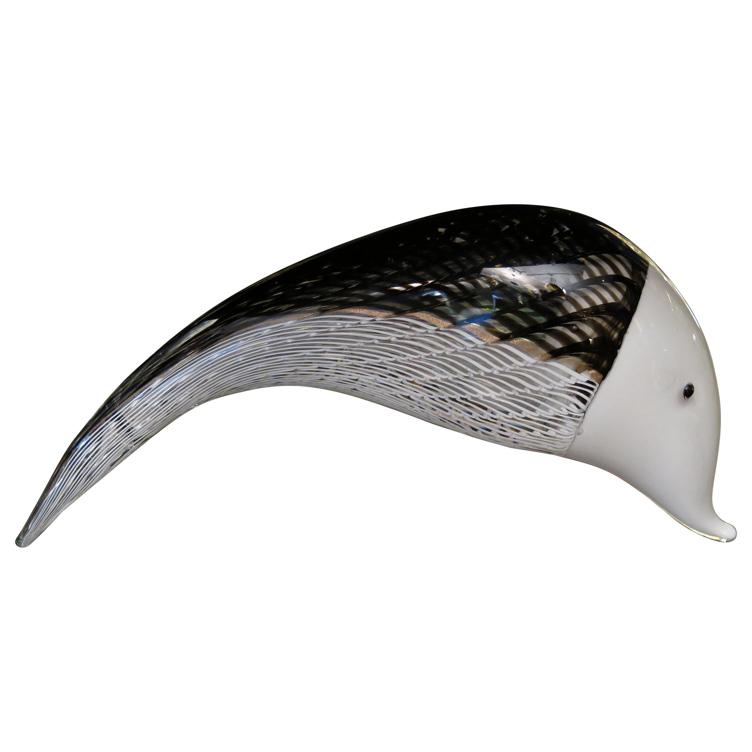 Mid-Century Modern Murano Glass Fish Table Sculpture en venta