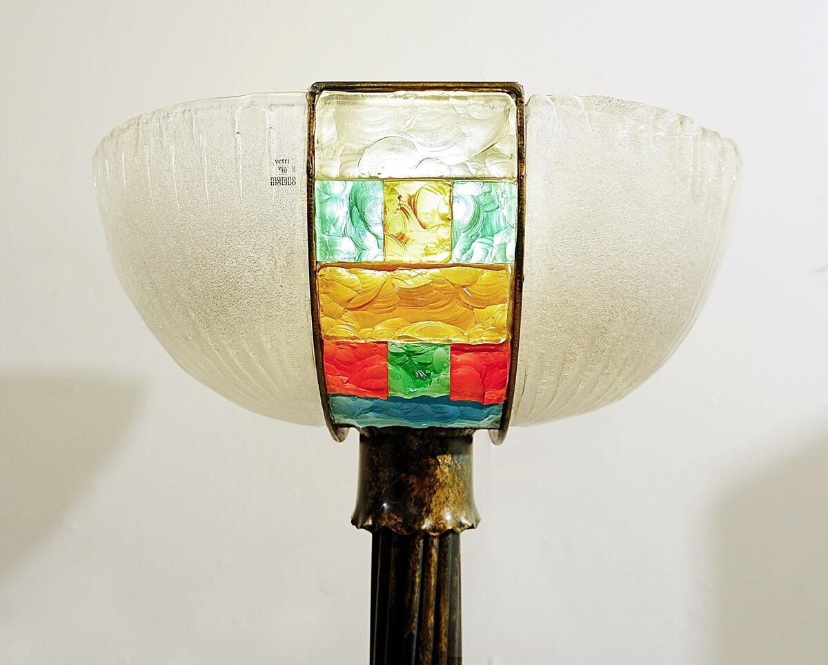 Mid-Century Modern Murano Glass Floor Lamp, Italy, in the Style of Poliarte For Sale 4