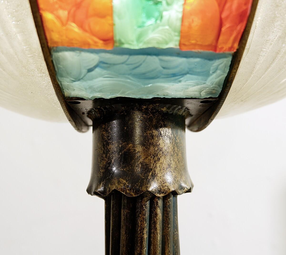 Italian Mid-Century Modern Murano Glass Floor Lamp, Italy, in the Style of Poliarte For Sale