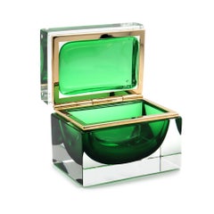 Caja de joyas de cristal de Murano de estilo «Mid-Century Modern», de Alessandro Mandruzzato