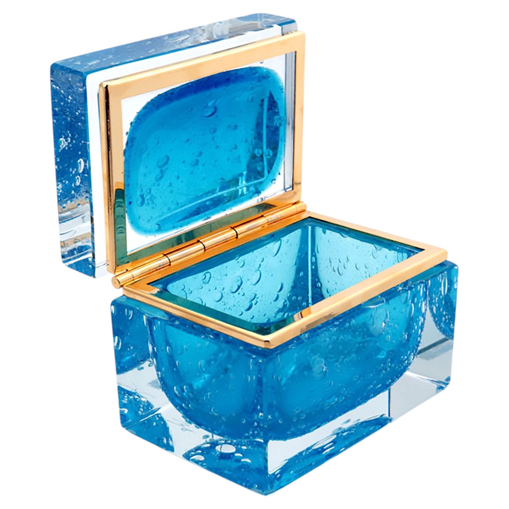 Mid-Century Modern Murano Glass Jewelry Box by Alessandro Mandruzzato For Sale