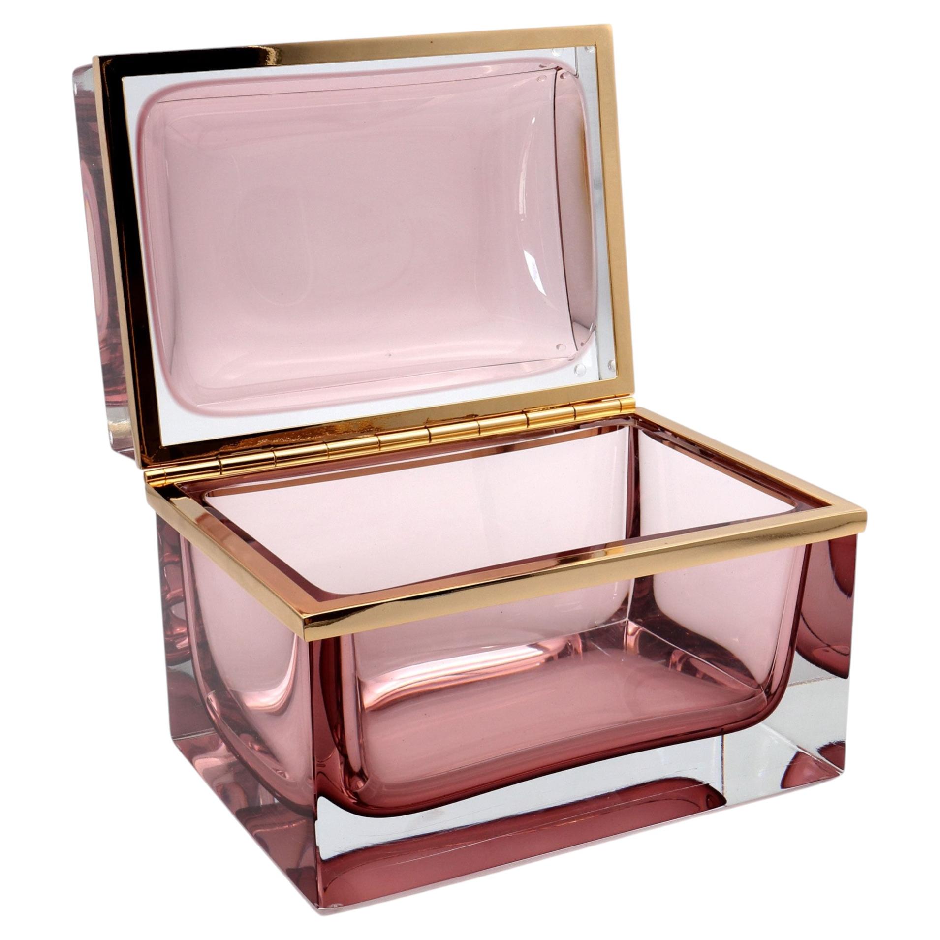 Mid-Century Modern Murano Glass Jewelry Box by Gianfranco Mandruzzato