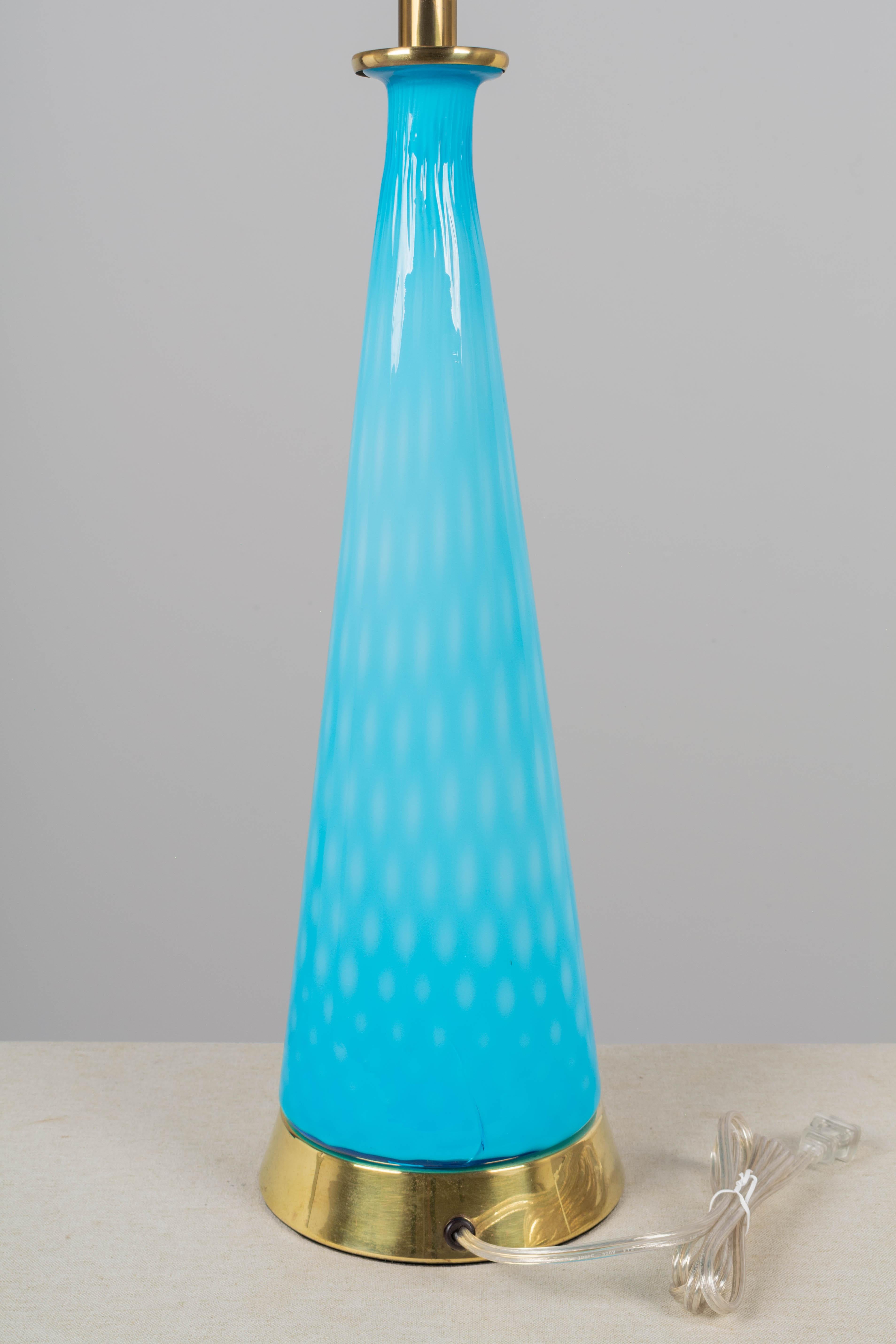 20th Century Mid-Century Modern Murano Glass Lamp For Sale