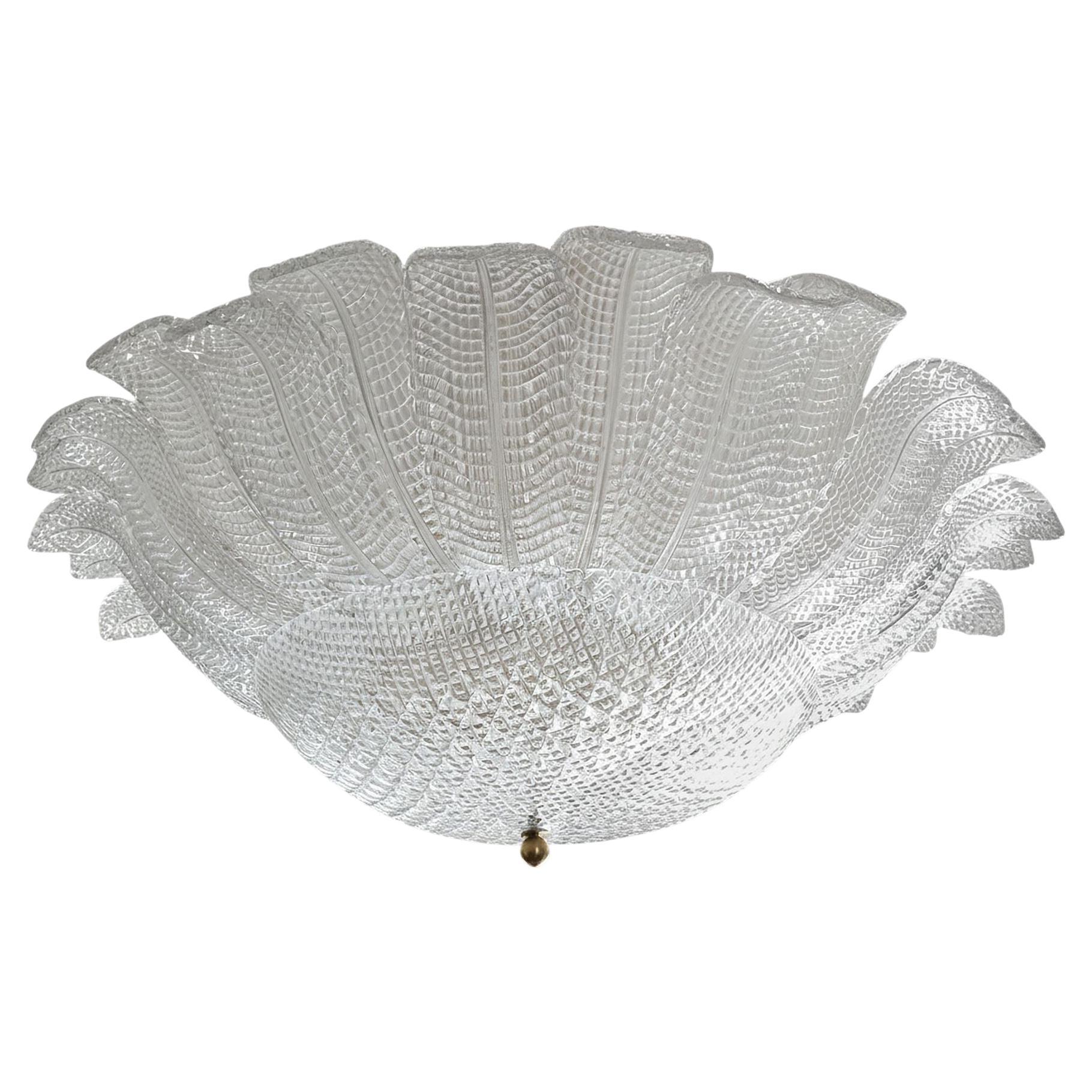 Mid-Century Modern Murano glass large flush mount For Sale
