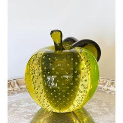 Mid-Century Modern Murano Glass Magnum Apple Paperweight