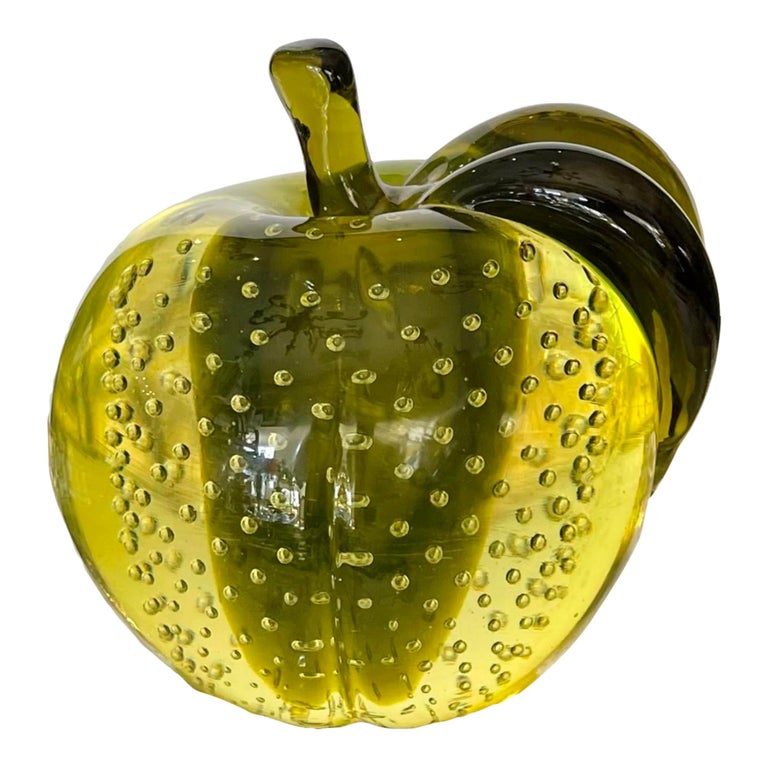 MidCentury Modern Murano Glass Magnum Apple Paperweight For Sale at